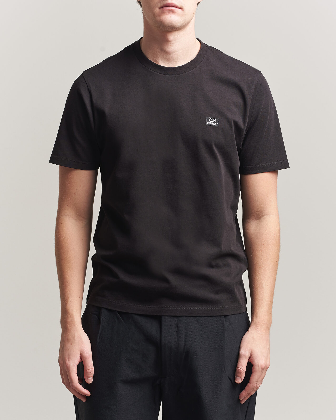 Herre | T-Shirts | C.P. Company | Short Sleeve Small Logo T-Shirt Black