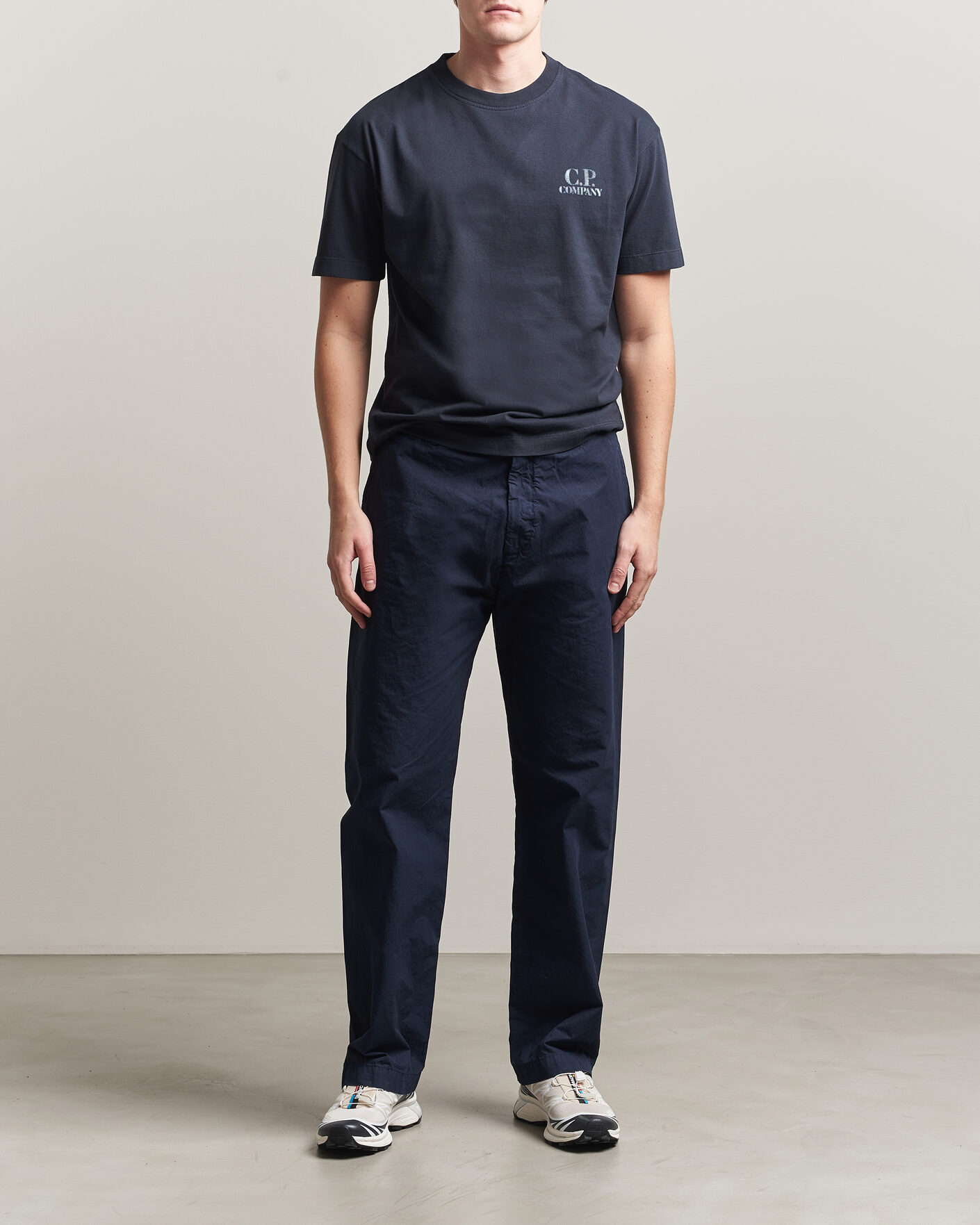 Herre | T-Shirts | C.P. Company | Short Sleeve Back Print T-Shirt Navy