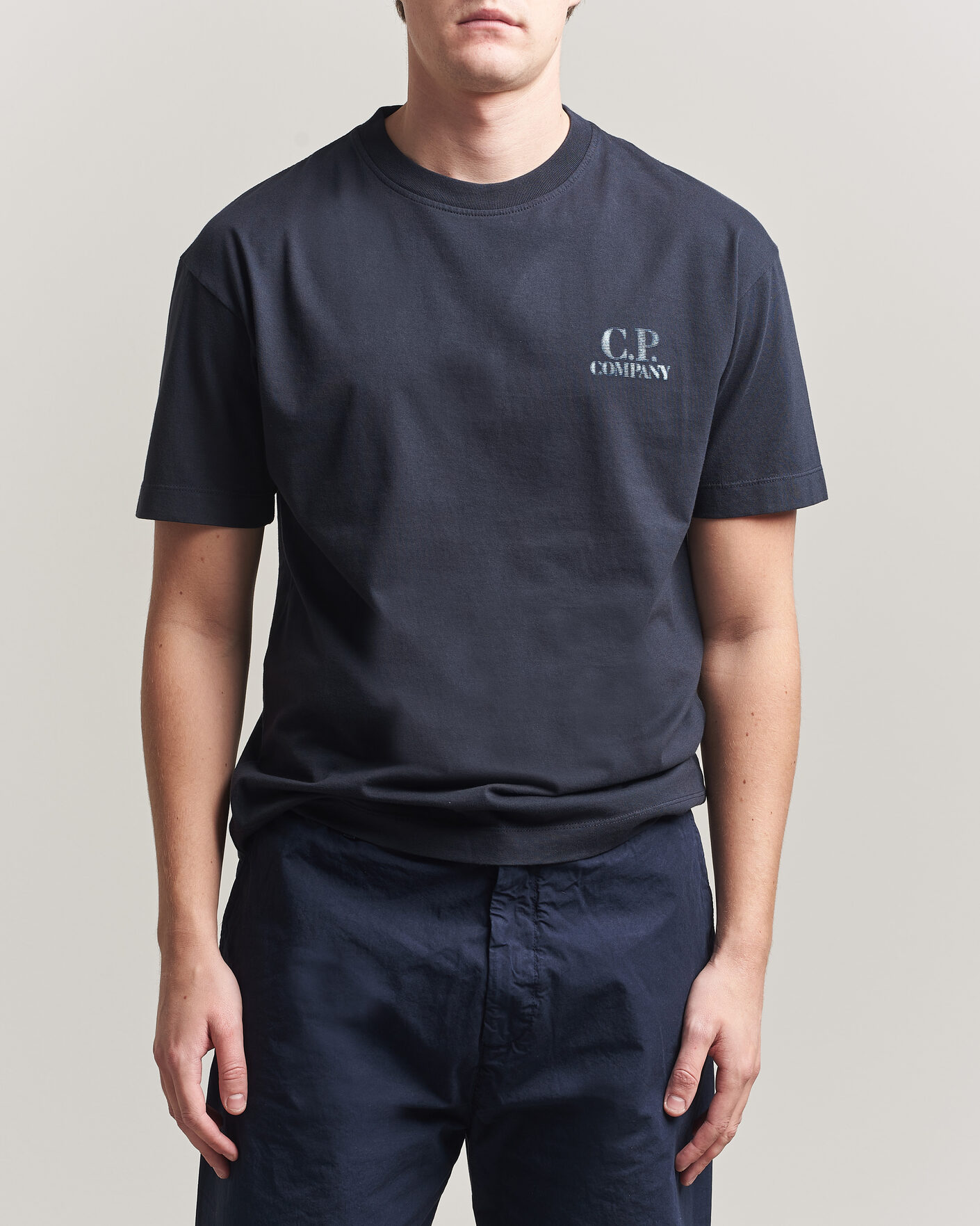 Herre | T-Shirts | C.P. Company | Short Sleeve Back Print T-Shirt Navy