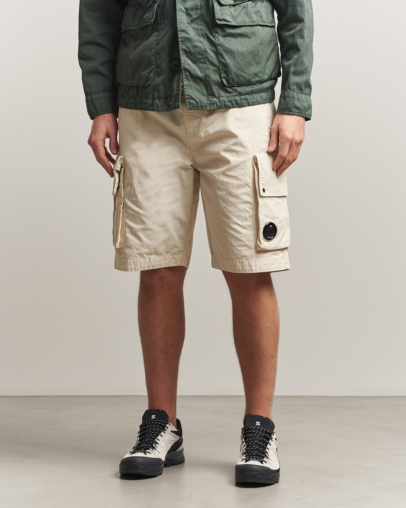 Herre | Shorts | C.P. Company | Cotton Gabardine Cargo Shorts Cream