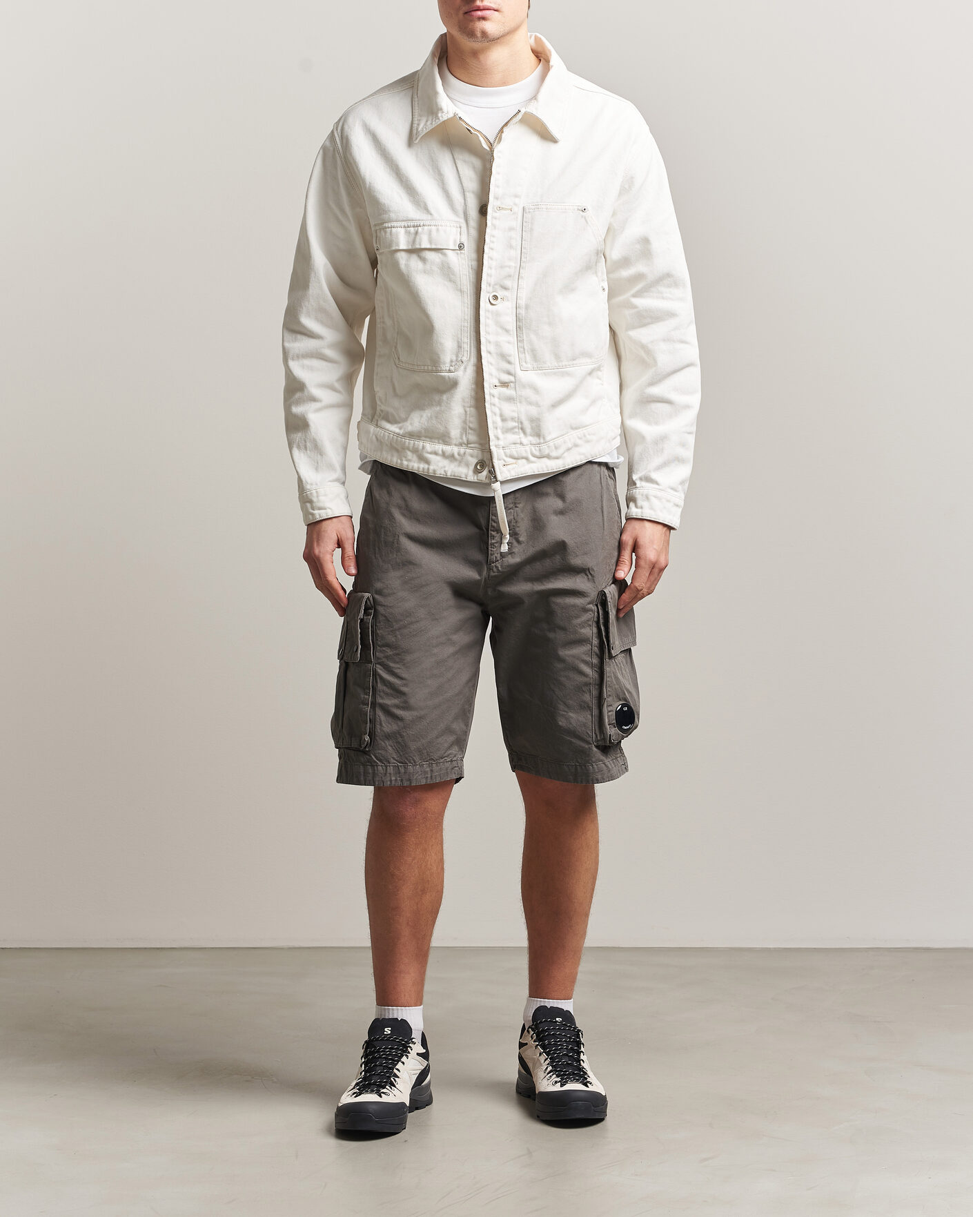 Herre | Shorts | C.P. Company | Cotton Gabardine Cargo Shorts Washed Black