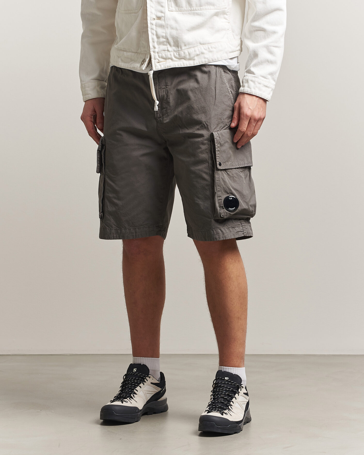 Herre | Shorts | C.P. Company | Cotton Gabardine Cargo Shorts Washed Black