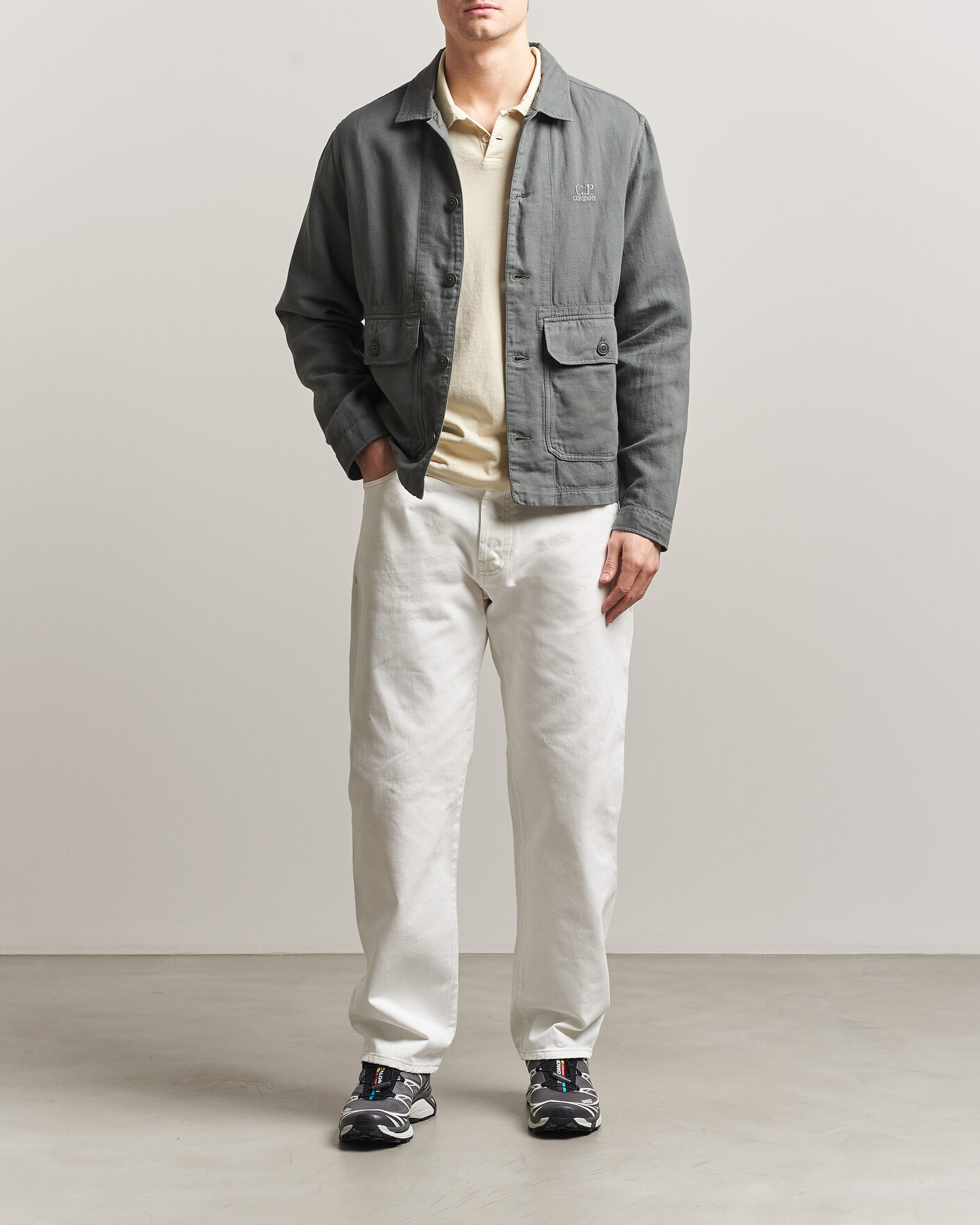 Herre | Bukser | C.P. Company | Bull Denim 10oz Jeans White