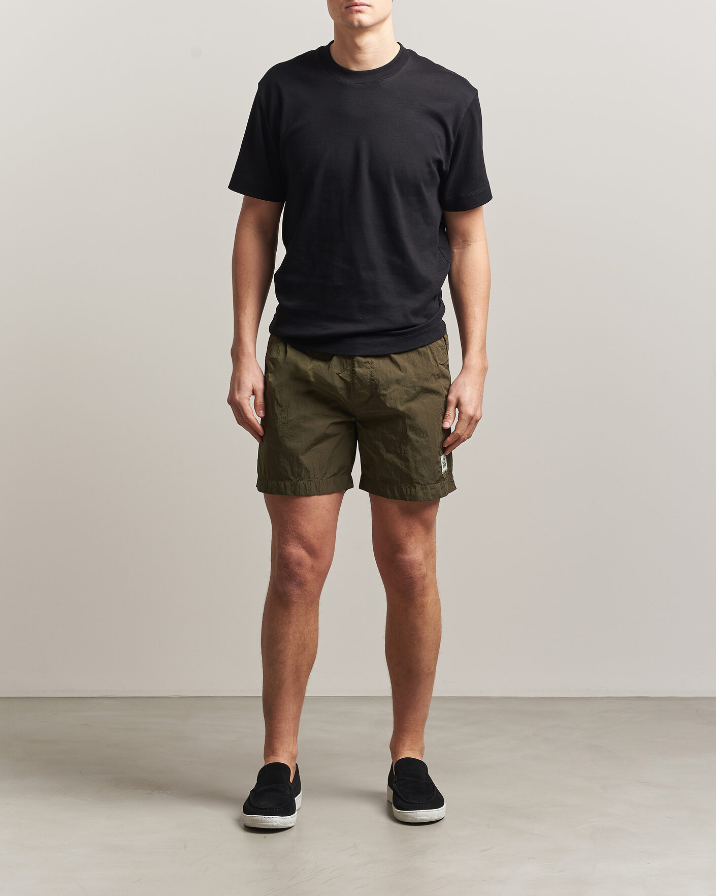 Herre | Badebukser | C.P. Company | Eco Chrome Logo Swimshorts Olive