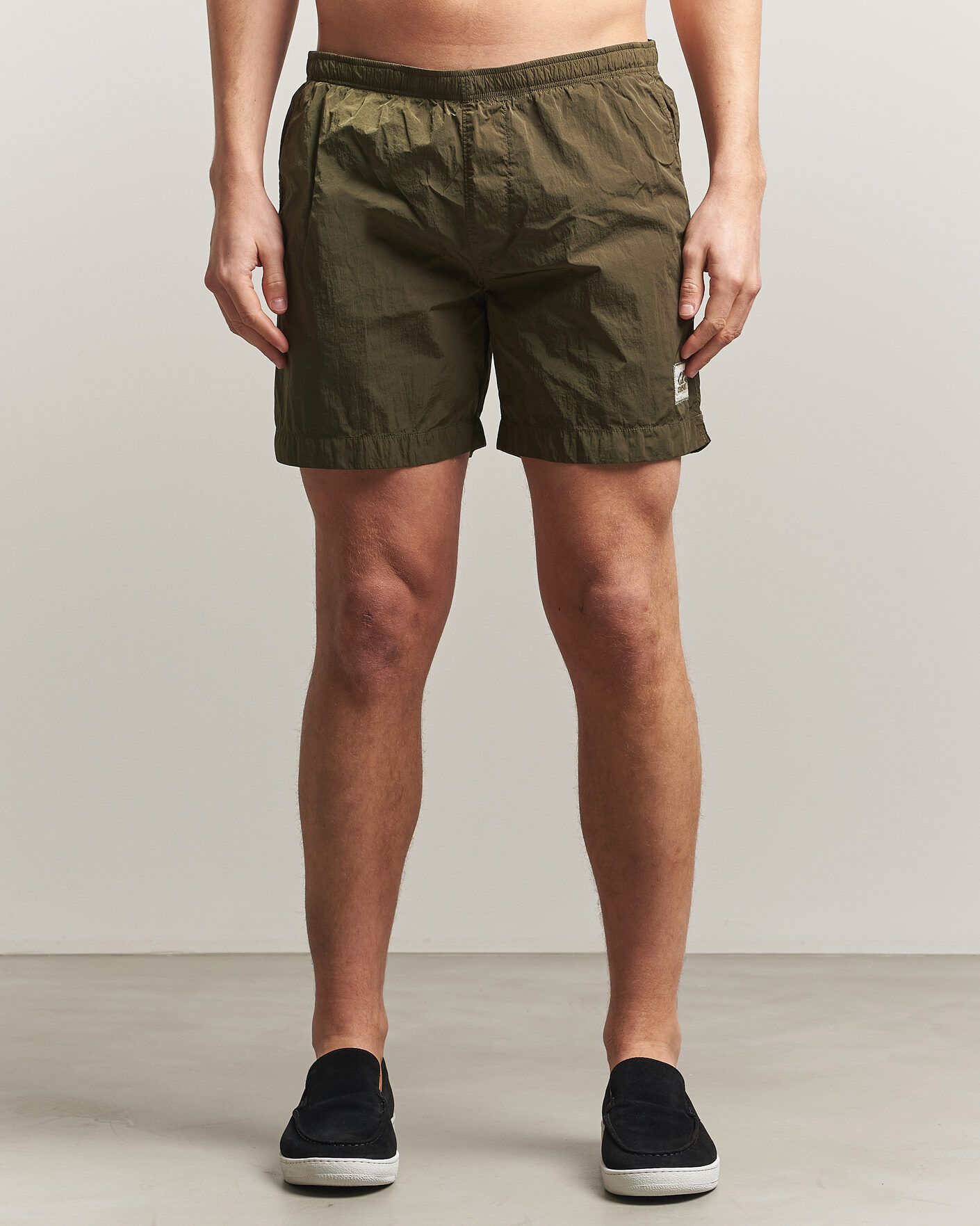 Herre | Badebukser | C.P. Company | Eco Chrome Logo Swimshorts Olive