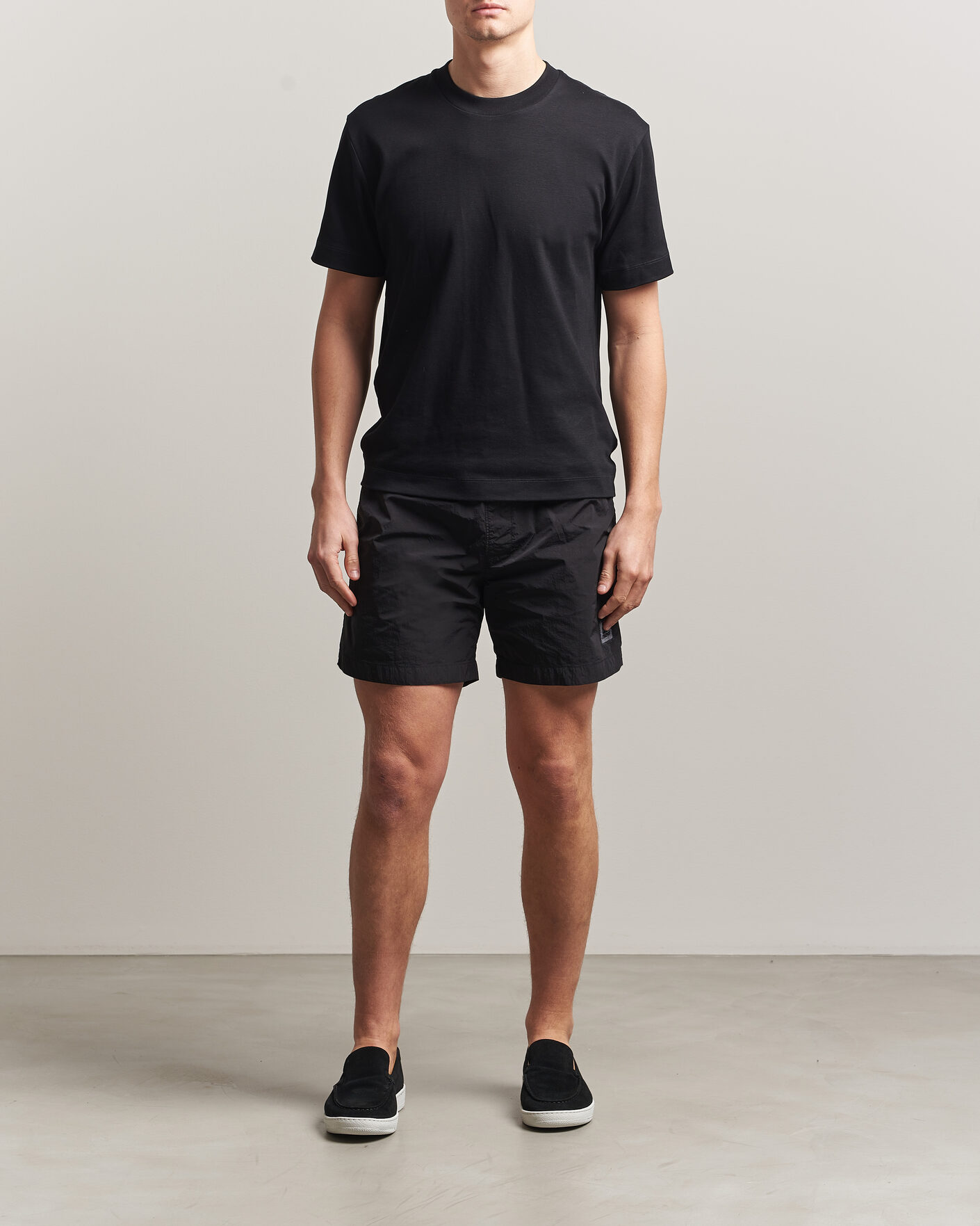 Herre | Badebukser | C.P. Company | Eco Chrome Logo Swimshorts Black