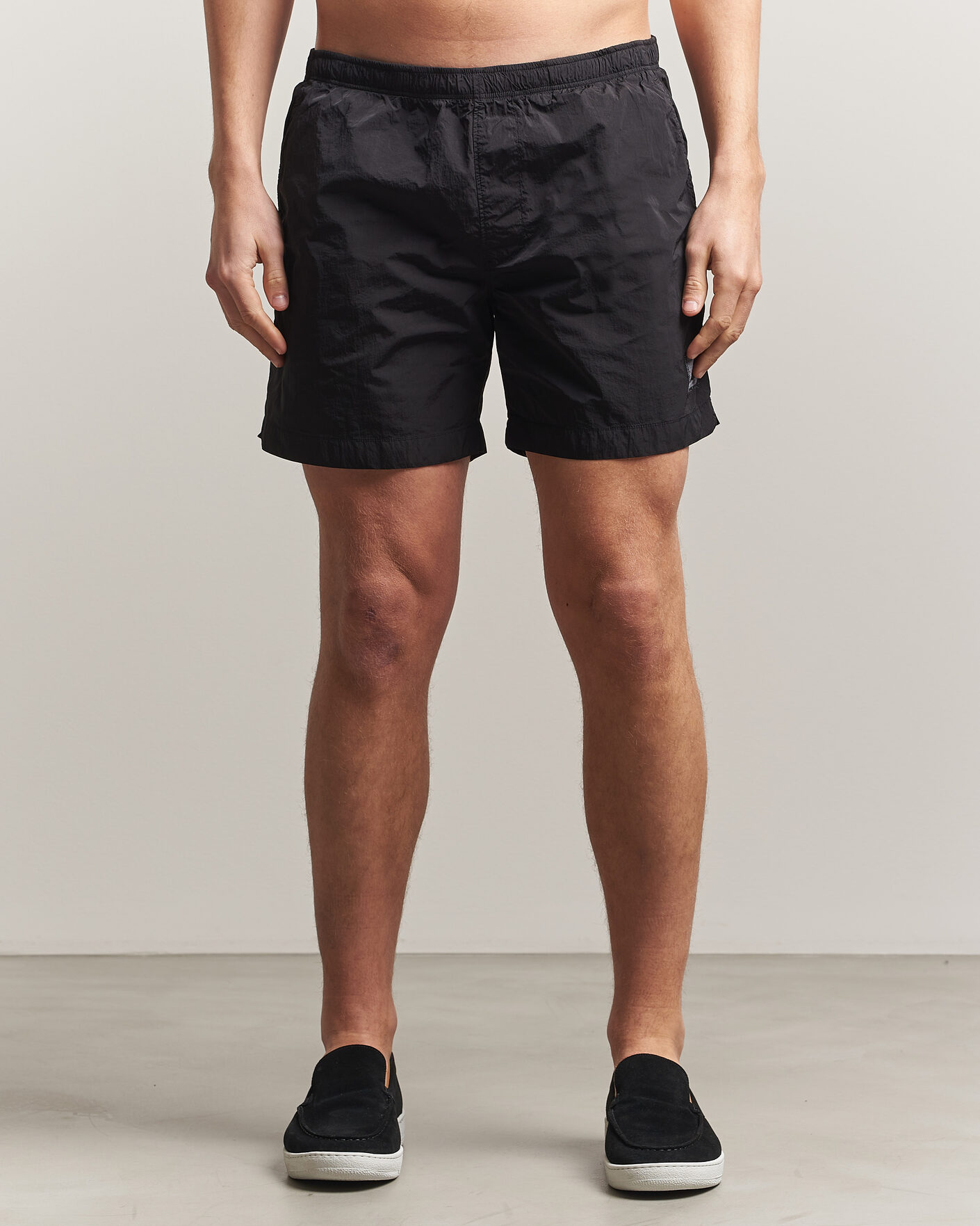Herre | Badebukser | C.P. Company | Eco Chrome Logo Swimshorts Black