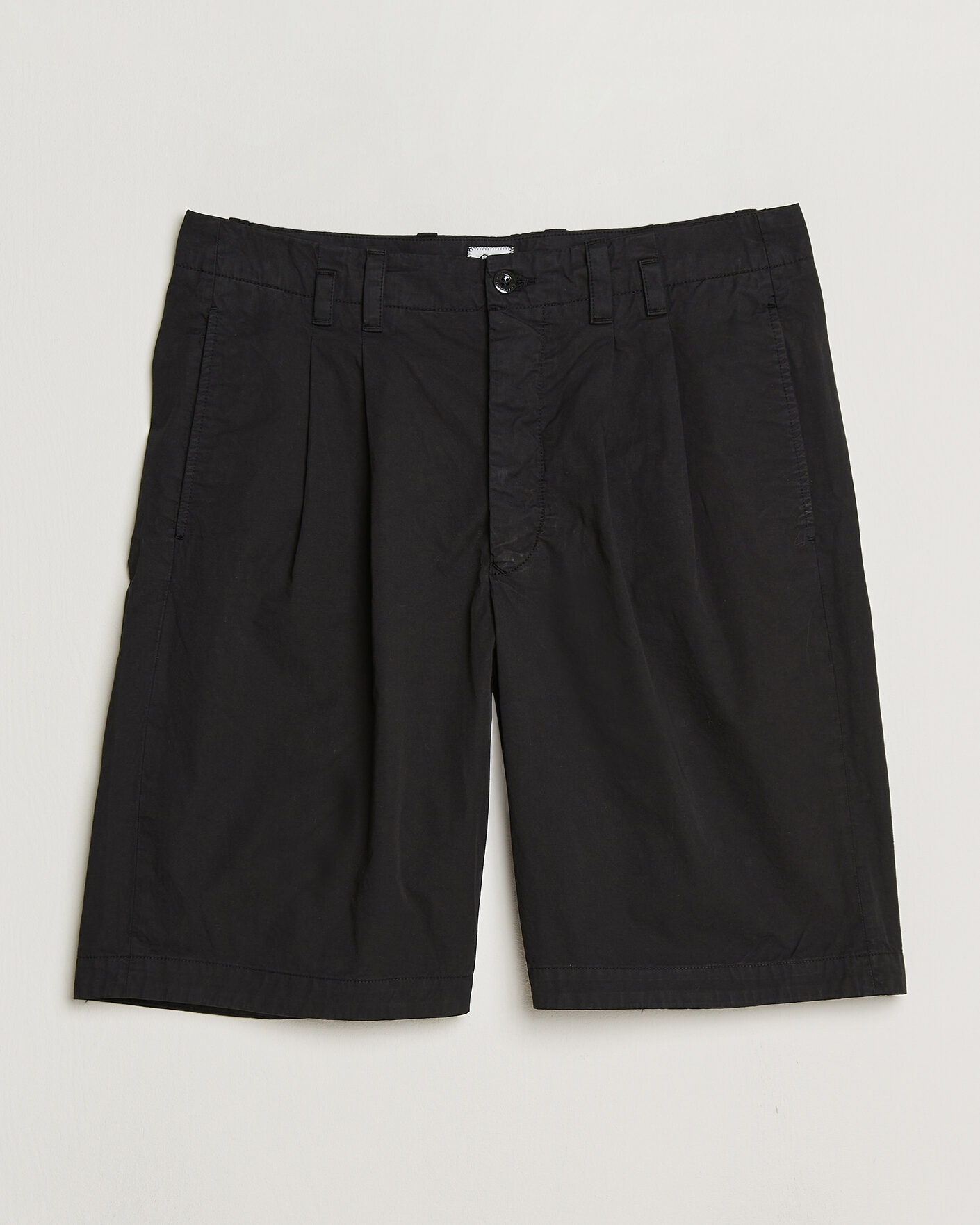 Herre | Shorts | C.P. Company | Cotton Gabardine Pleated Loose Shorts Black