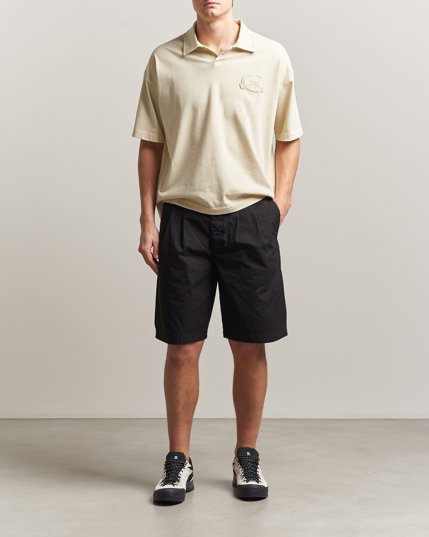 Herre | Polotrøjer | C.P. Company | Boxy Fit Cotton Logo Polo Cream