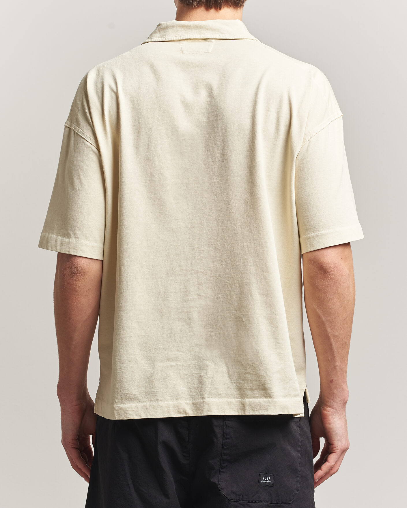 Herre | Polotrøjer | C.P. Company | Boxy Fit Cotton Logo Polo Cream