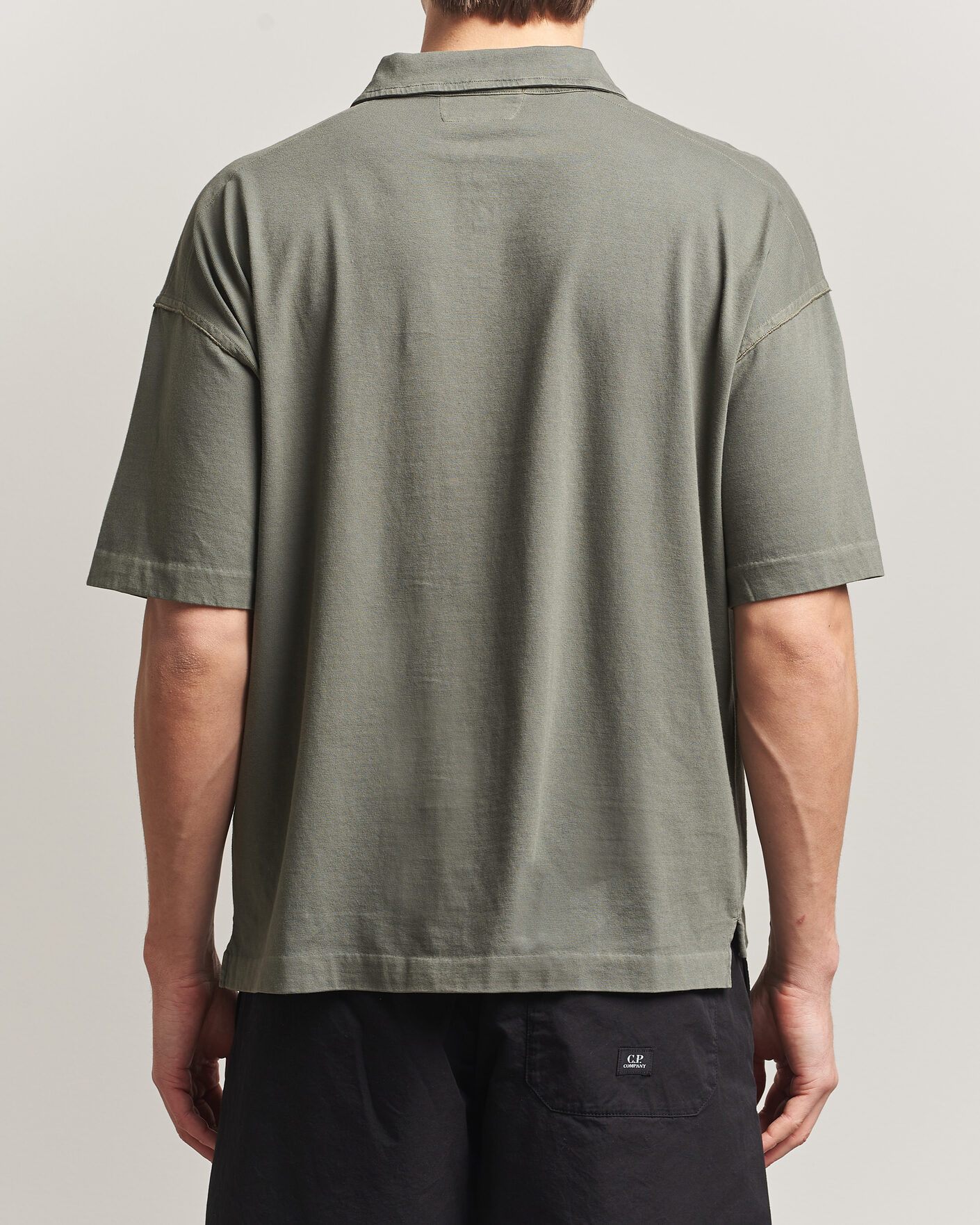 Herre | Polotrøjer | C.P. Company | Boxy Fit Cotton Logo Polo Dark Green