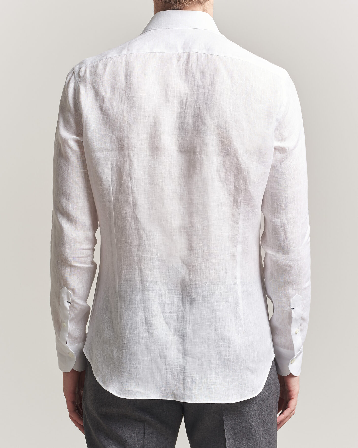 Herre | Skjorter | Mazzarelli | Soft Linen Shirt White