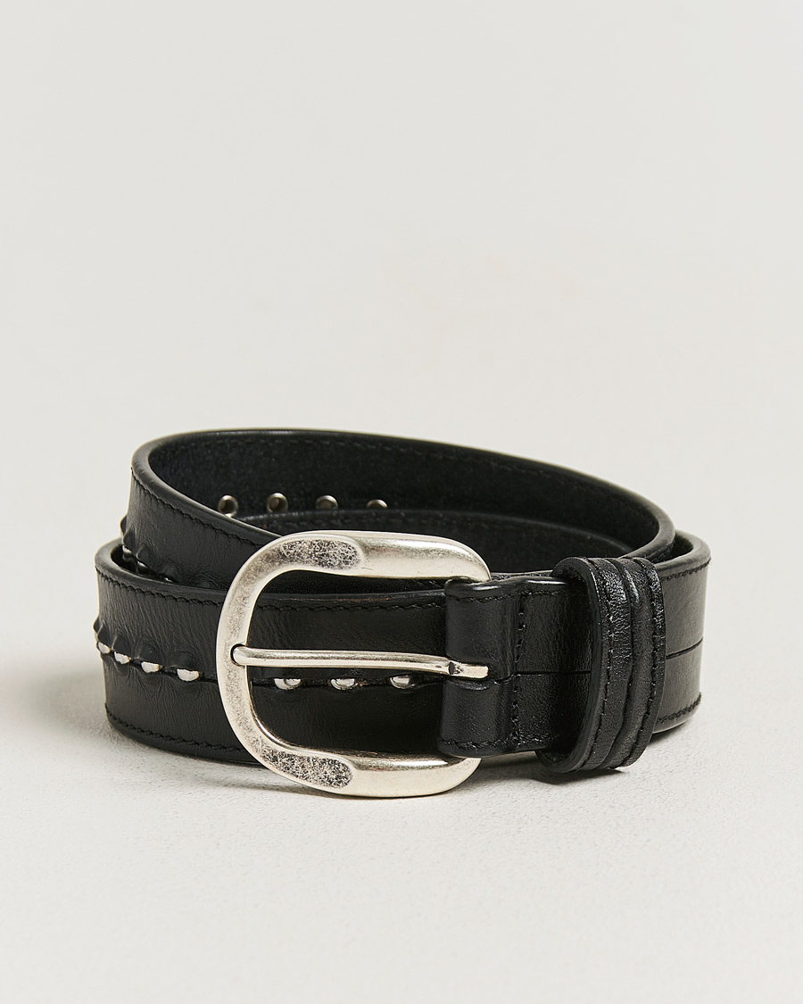 Herre | Bælter | Golden Goose | Studded Leather Belt Black