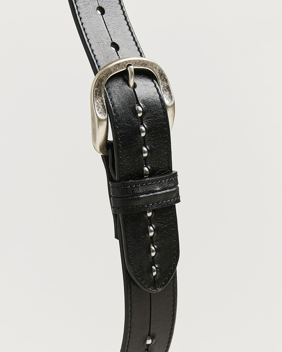 Herre | Bælter | Golden Goose | Studded Leather Belt Black