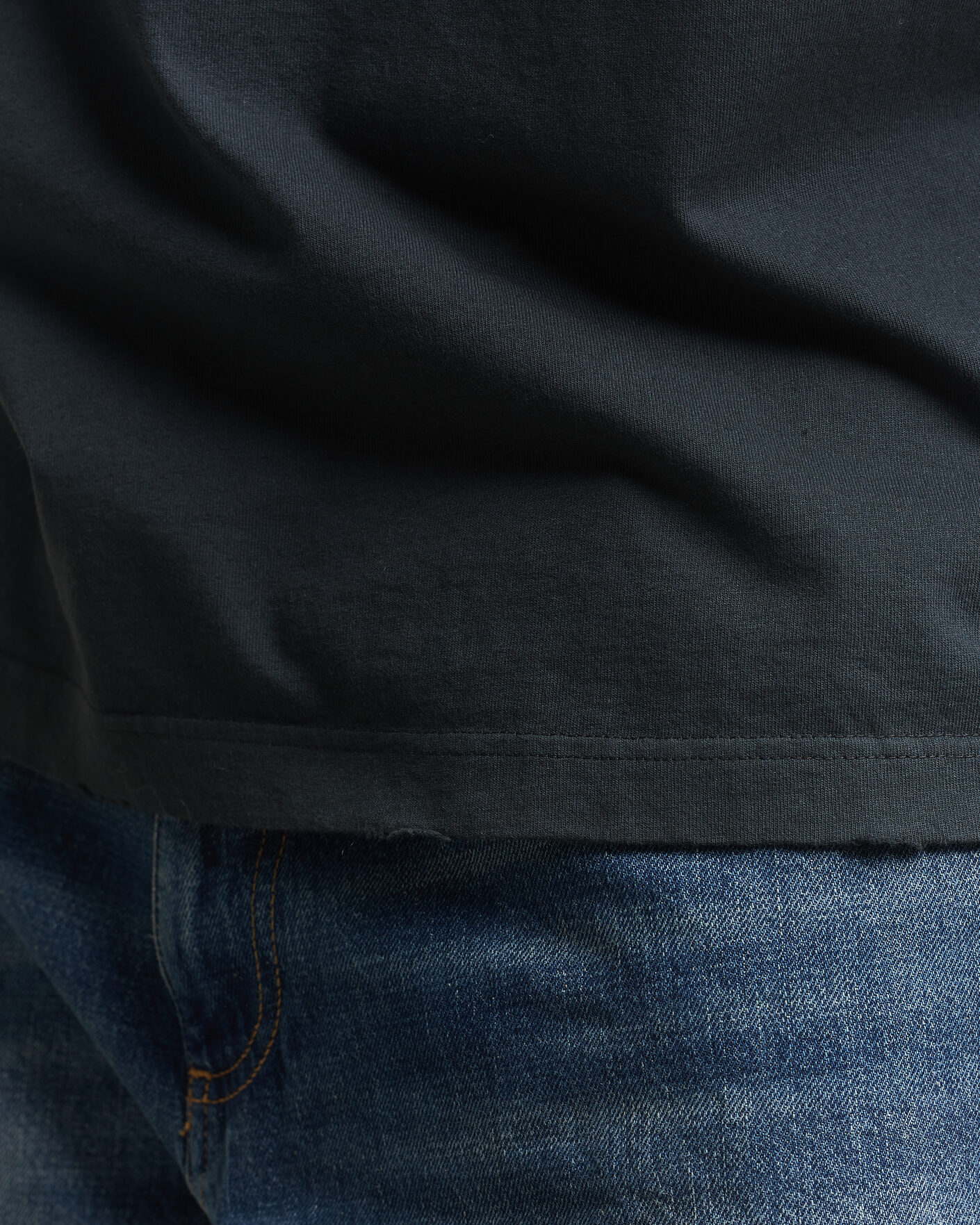 Herre | T-Shirts | Golden Goose | Relaxed Fit Cotton T-Shirt Washed Black