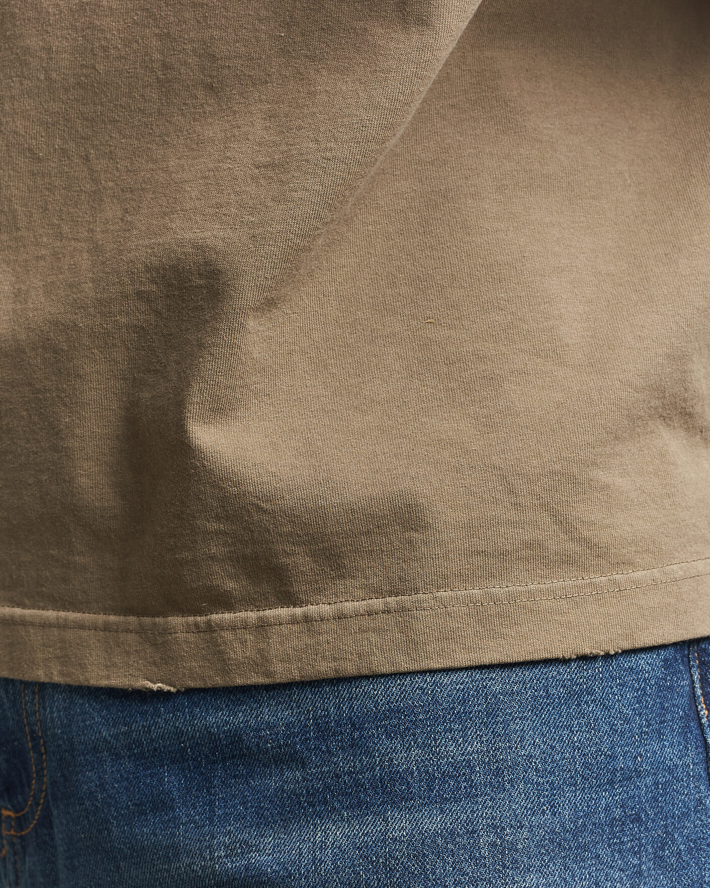 Herre | T-Shirts | Golden Goose | Journey Dyed Cotton T-Shirt Washed Beige