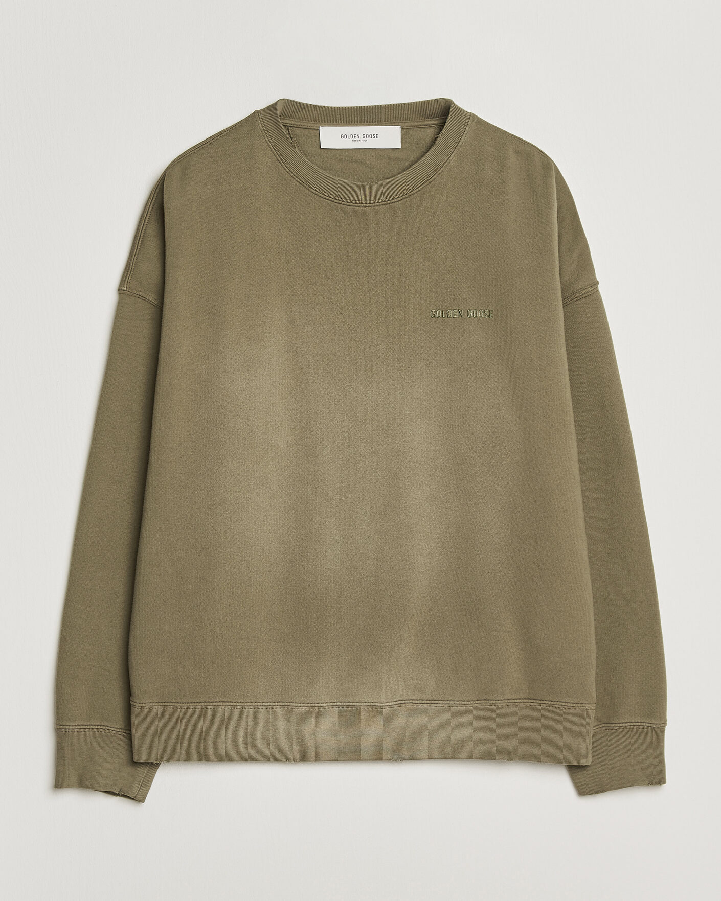 Herre | Trøjer | Golden Goose | Journey Dyed Cotton Sweatshirt Washed Beige