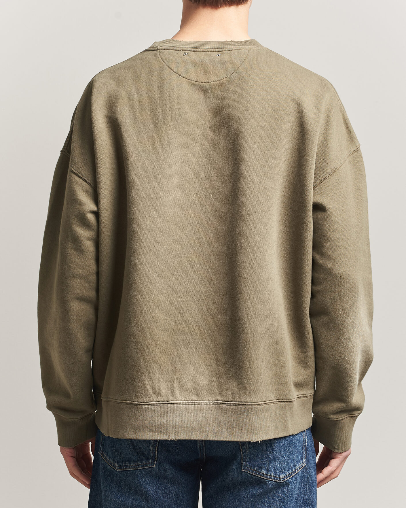 Herre | Trøjer | Golden Goose | Journey Dyed Cotton Sweatshirt Washed Beige