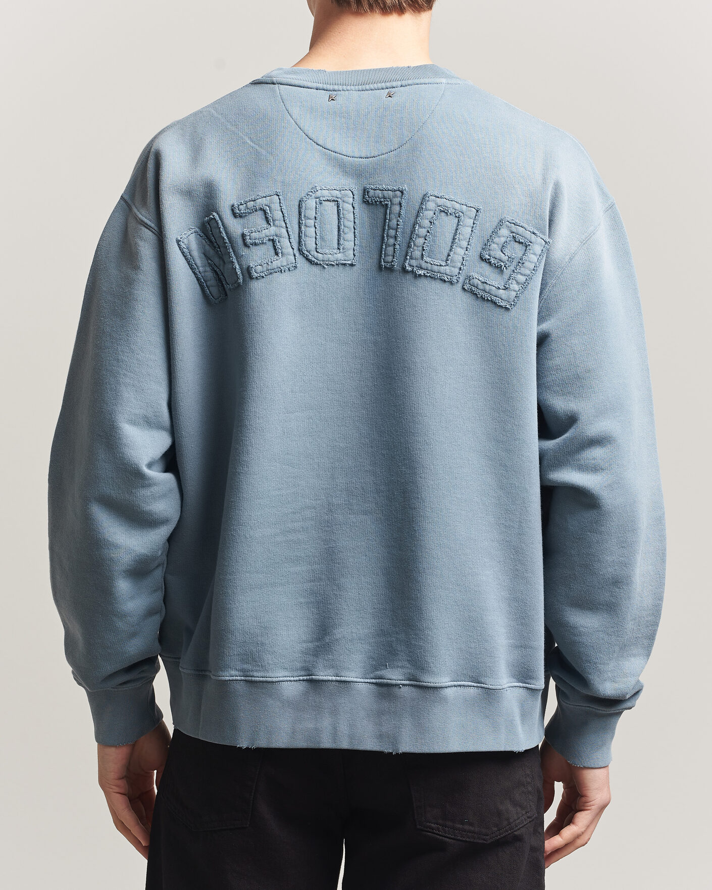 Herre | Trøjer | Golden Goose | Boxi Faded Cotton Sweatshirt Windward Blue