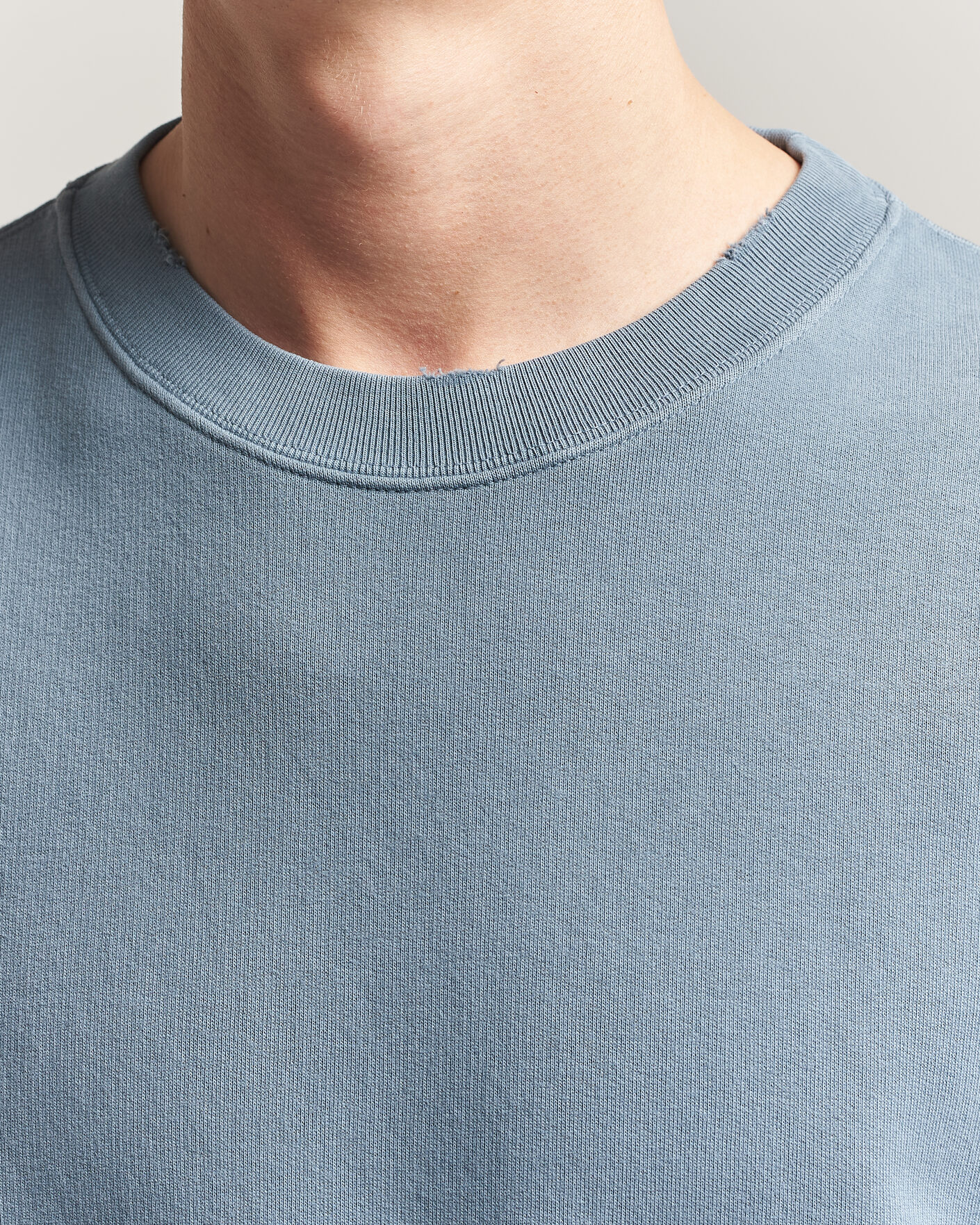 Herre | Trøjer | Golden Goose | Boxi Faded Cotton Sweatshirt Windward Blue