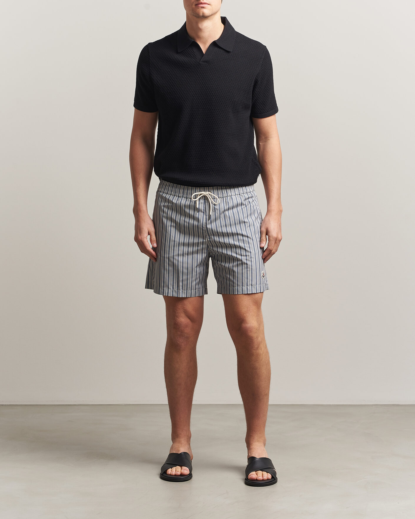 Herre | Badebukser | Moncler | Nylon Swim Shorts Blue Stripe