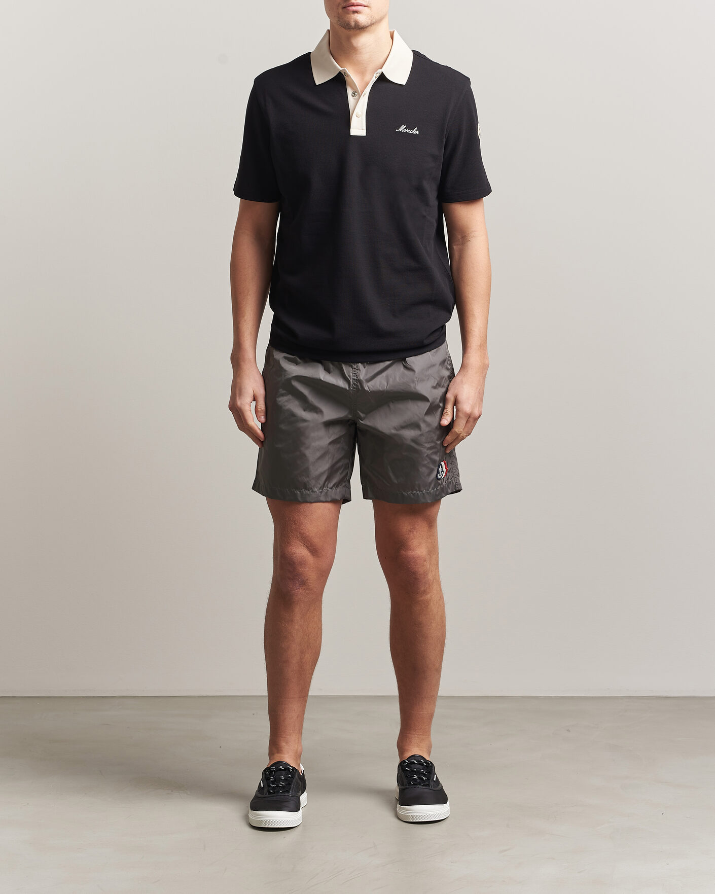 Herre | Badebukser | Moncler | Tricolore Logo Swim Shorts Grey