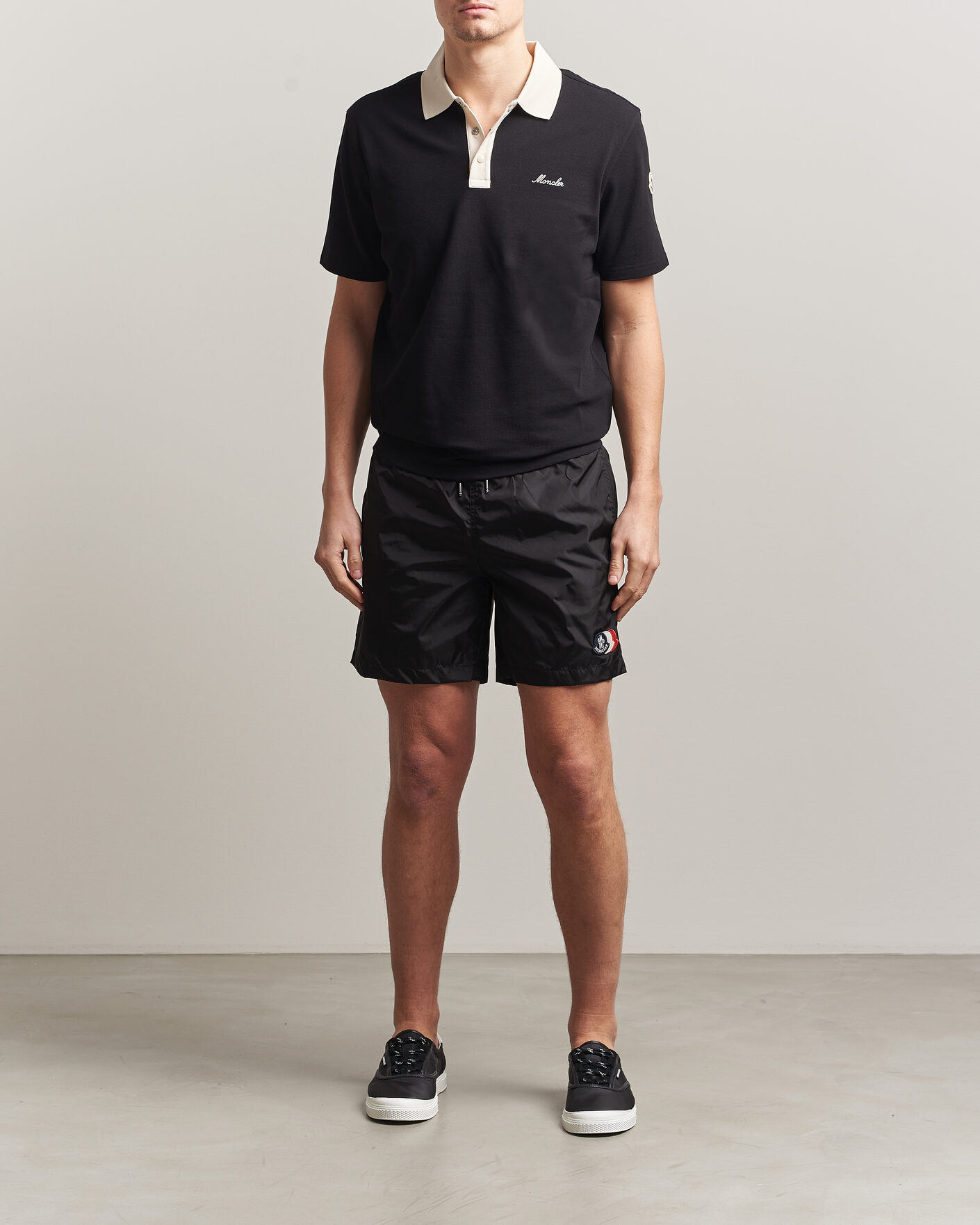 Herre | Badebukser | Moncler | Tricolore Logo Swim Shorts Black