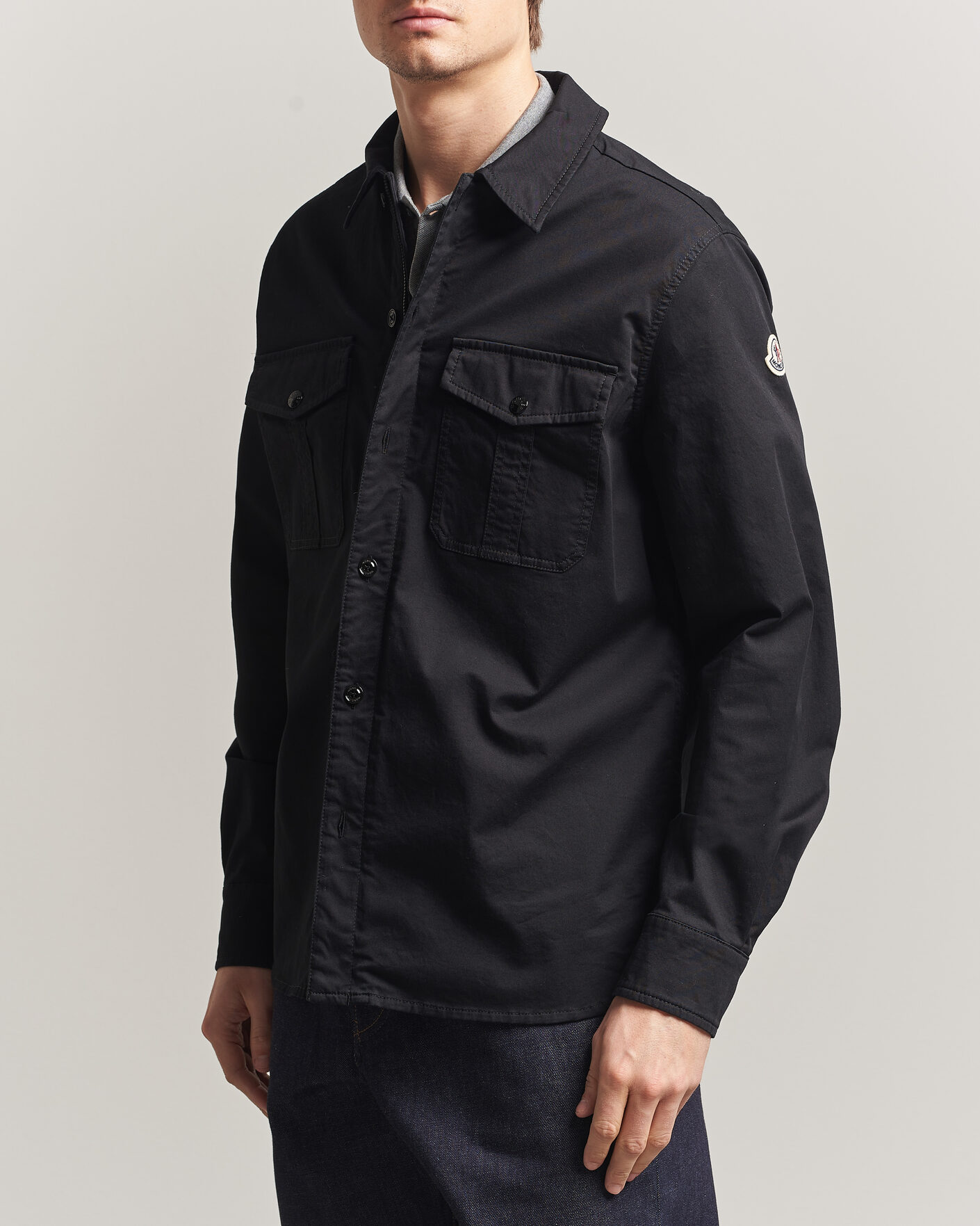 Herre | Skjorter | Moncler | Double Pocket Overshirt Black