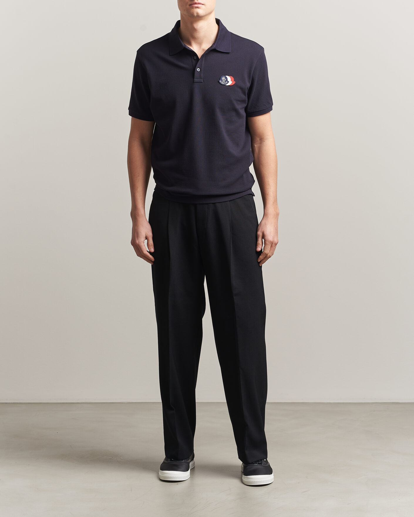 Herre | Polotrøjer | Moncler | Tricolore Logo Polo Navy