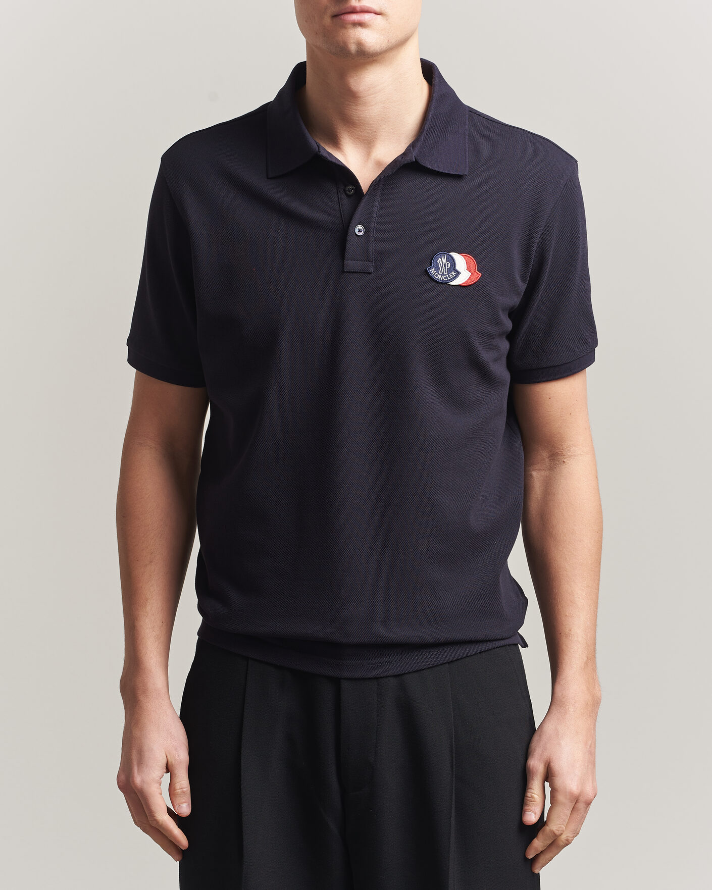 Herre | Polotrøjer | Moncler | Tricolore Logo Polo Navy
