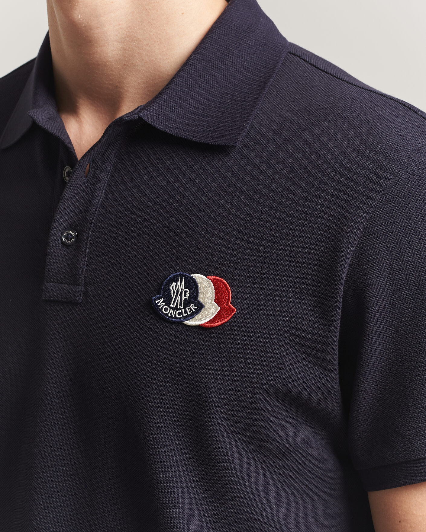 Herre | Polotrøjer | Moncler | Tricolore Logo Polo Navy