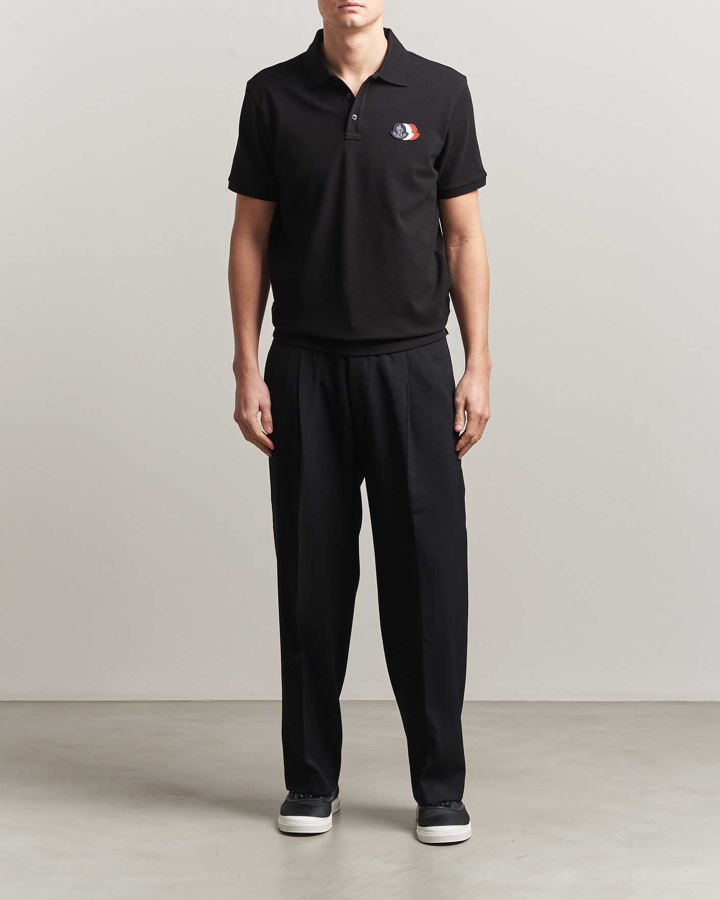 Herre | Polotrøjer | Moncler | Tricolore Logo Polo Black