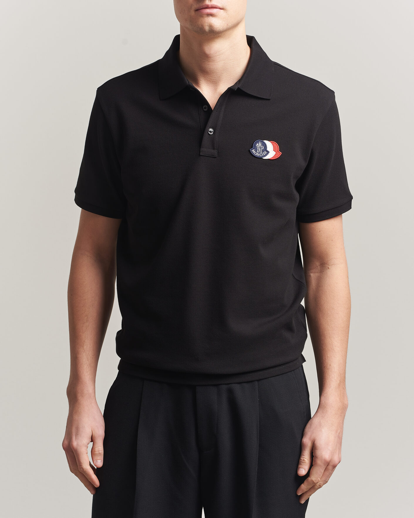 Herre | Polotrøjer | Moncler | Tricolore Logo Polo Black