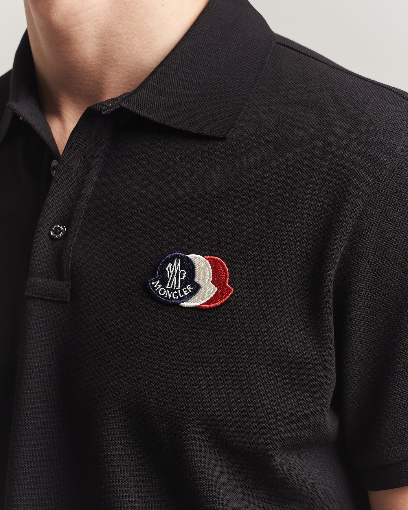 Herre | Polotrøjer | Moncler | Tricolore Logo Polo Black