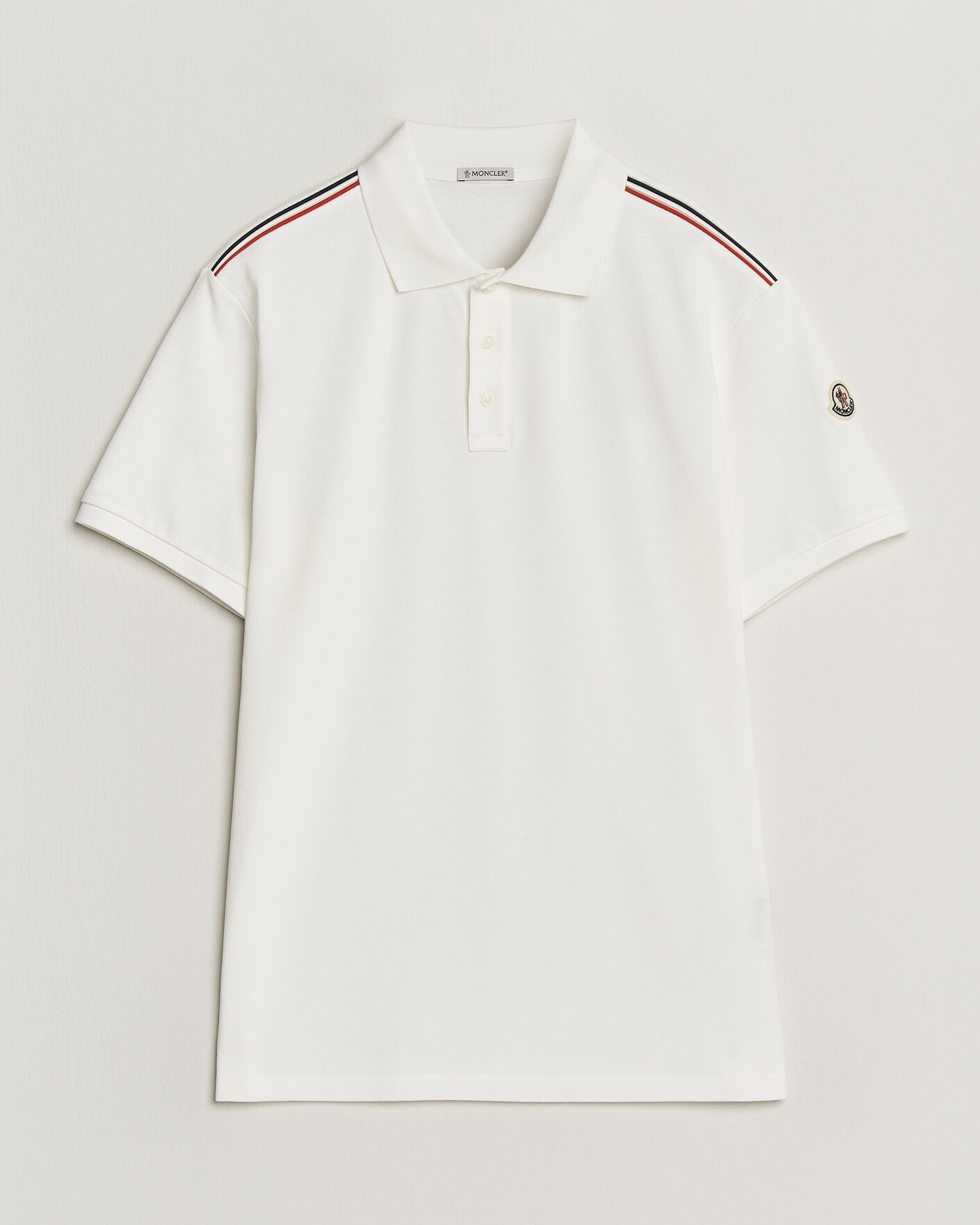 Herre | Polotrøjer | Moncler | Tricolore Shoulder Polo White
