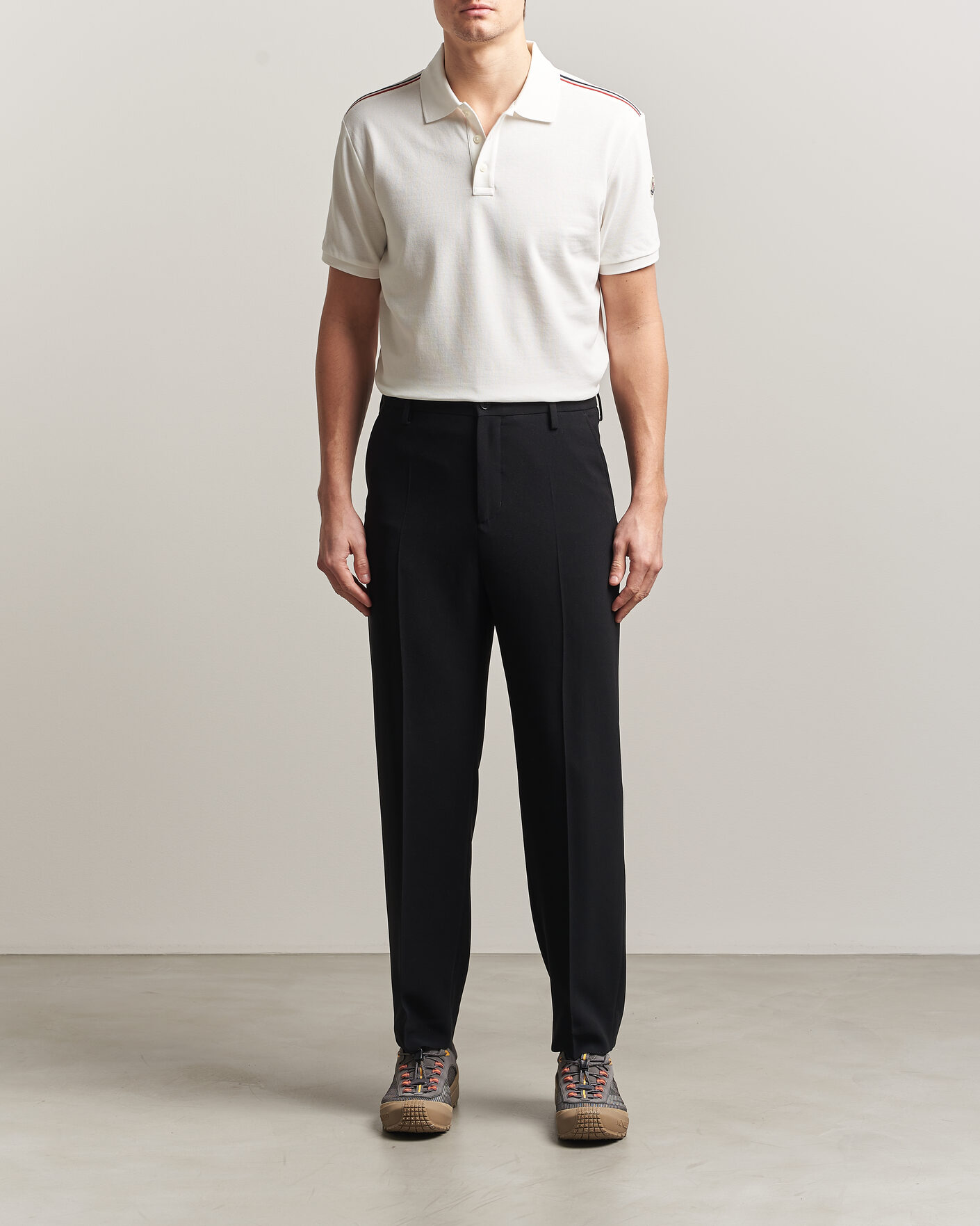 Herre | Polotrøjer | Moncler | Tricolore Shoulder Polo White