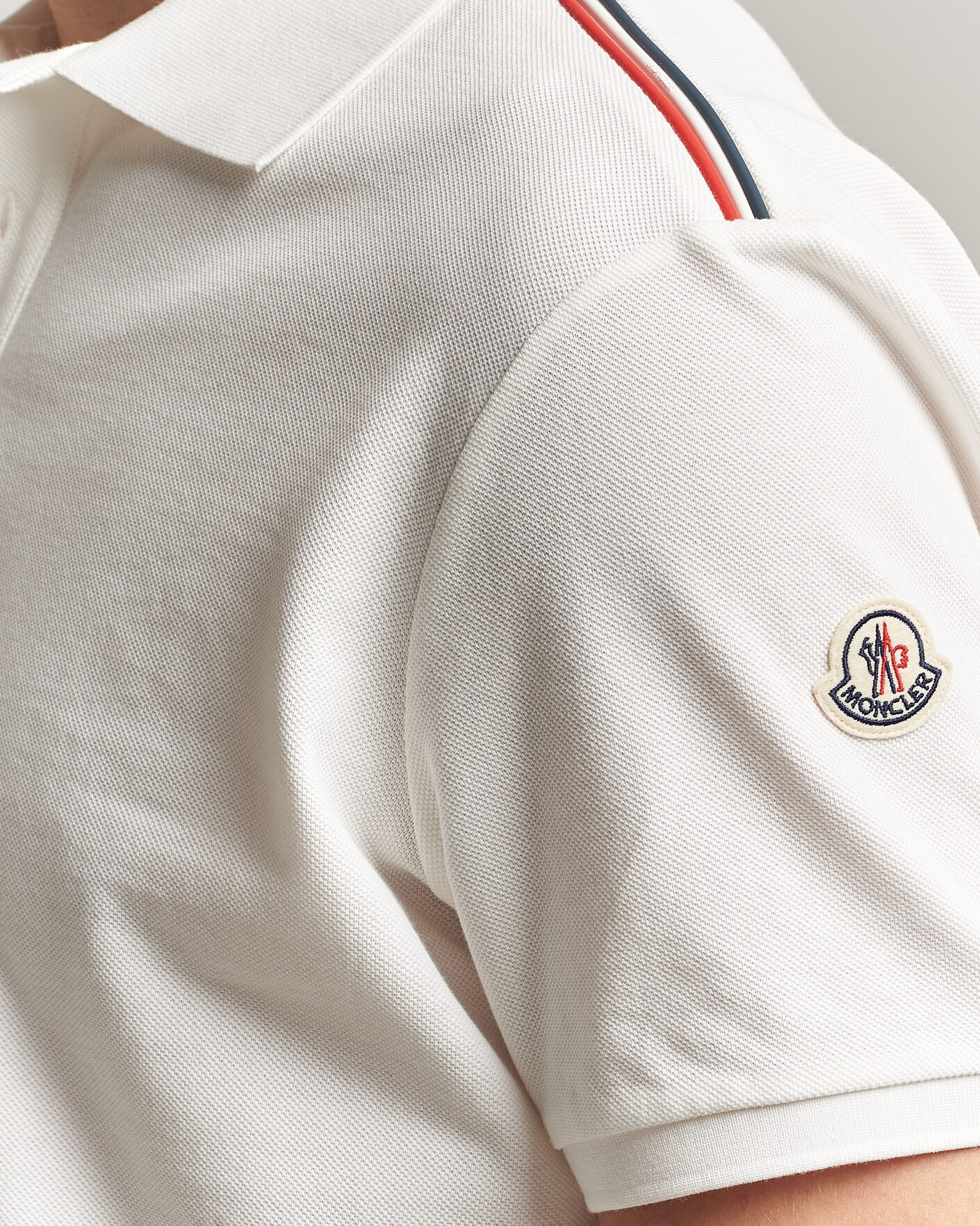 Herre | Polotrøjer | Moncler | Tricolore Shoulder Polo White