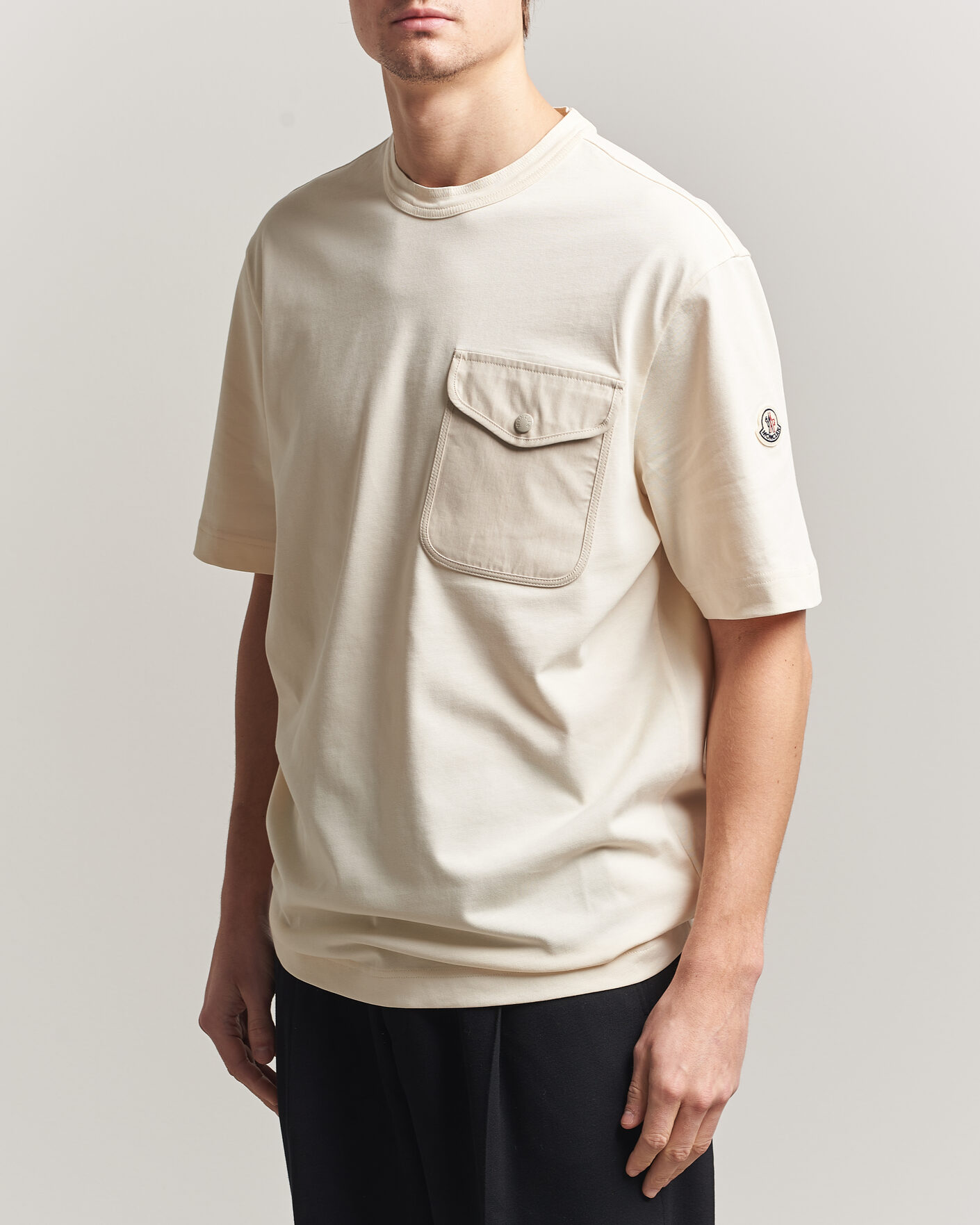 Herre | T-Shirts | Moncler | Oversize Pocket T-Shirt Off White
