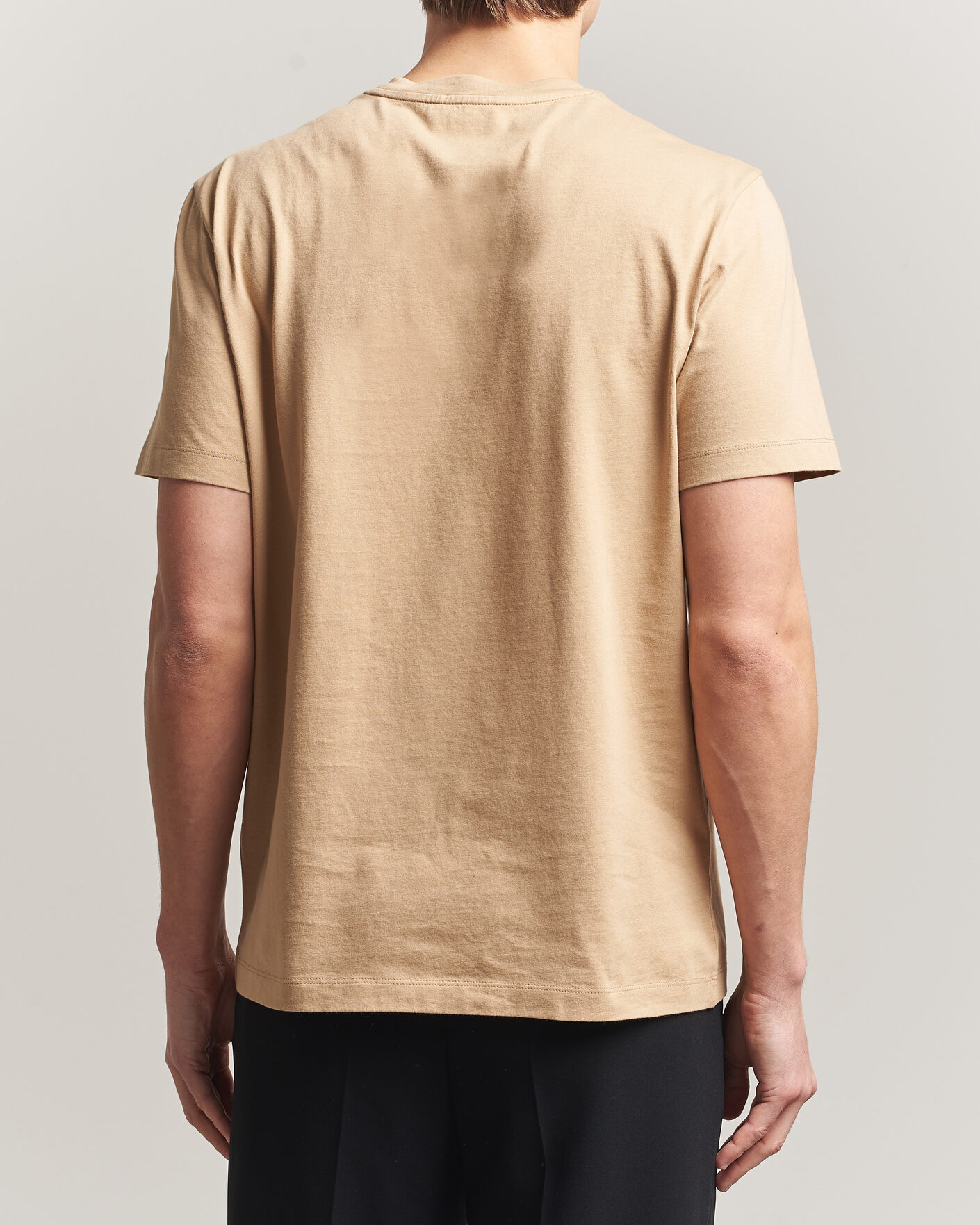 Herre | T-Shirts | Moncler | Lettering Logo T-Shirt Beige