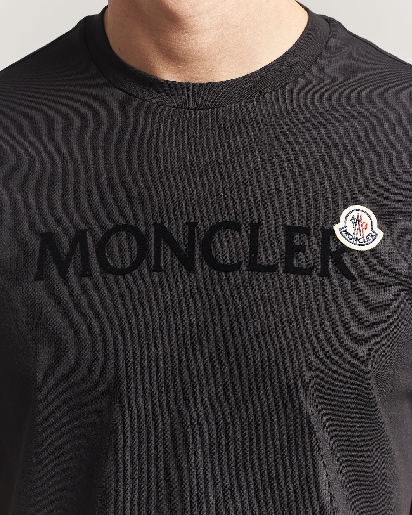 Herre | T-Shirts | Moncler | Lettering Logo T-Shirt Black