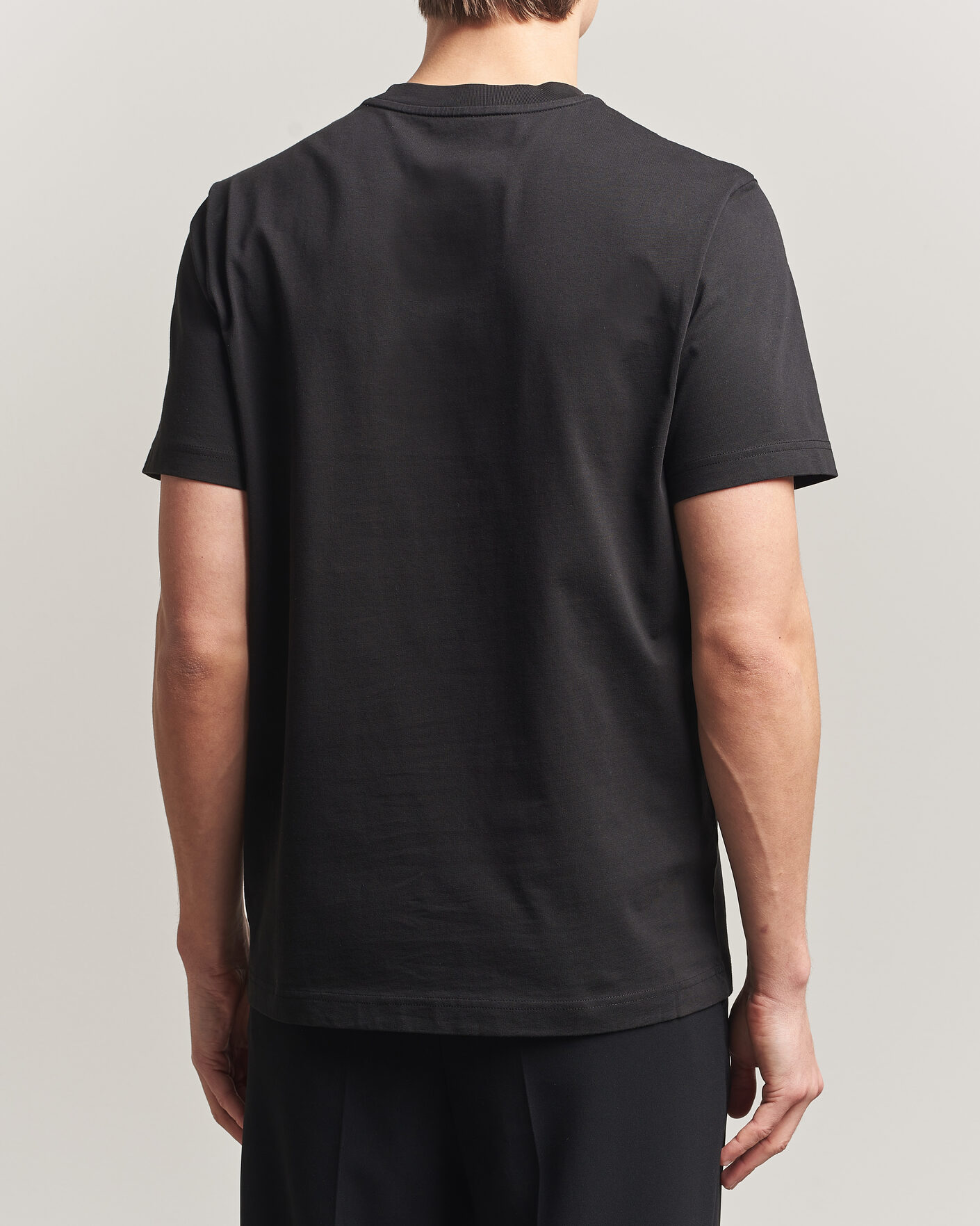 Herre | T-Shirts | Moncler | Flock Print Logo T-Shirt Black