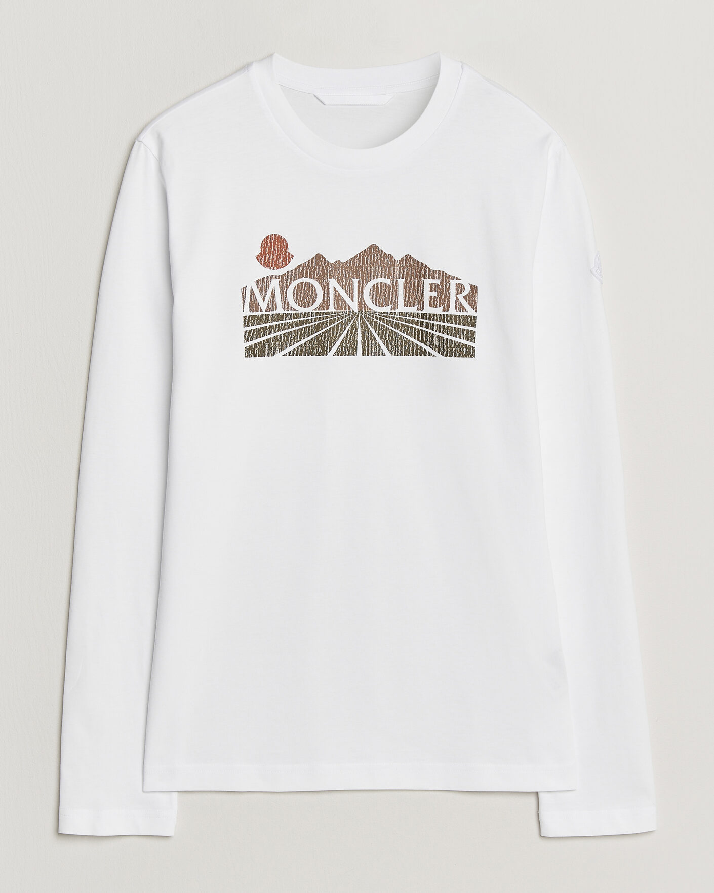 Herre | T-Shirts | Moncler | Graphic Long Sleeve T-Shirt White