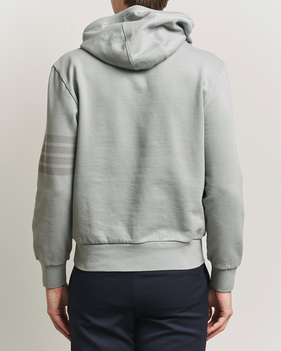 Herre | Trøjer | Thom Browne | Overdyed 4-Bar Hoodie Light Grey