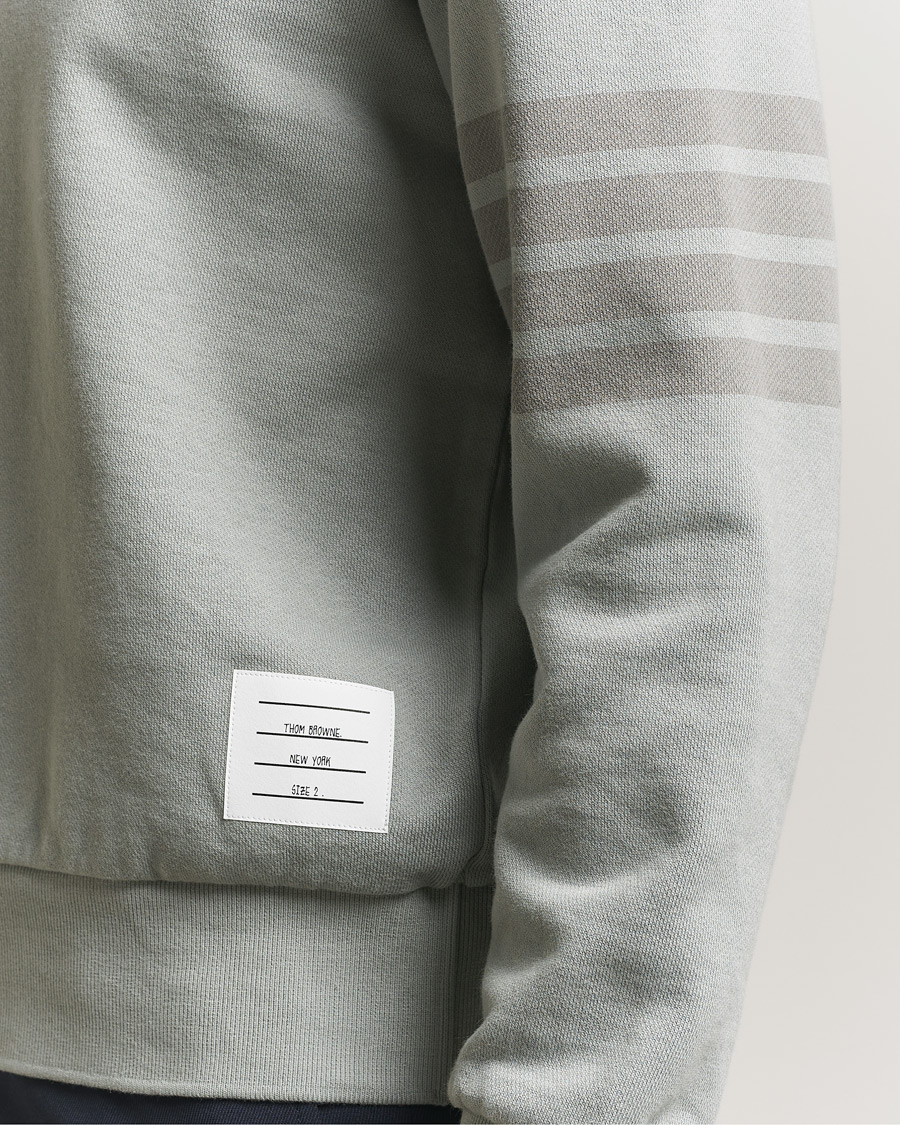 Herre | Trøjer | Thom Browne | Overdyed 4-Bar Hoodie Light Grey