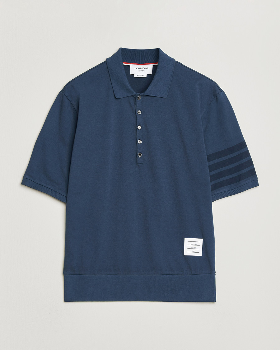 Herre | Polotrøjer | Thom Browne | Overdyed 4 Bar Polo Navy