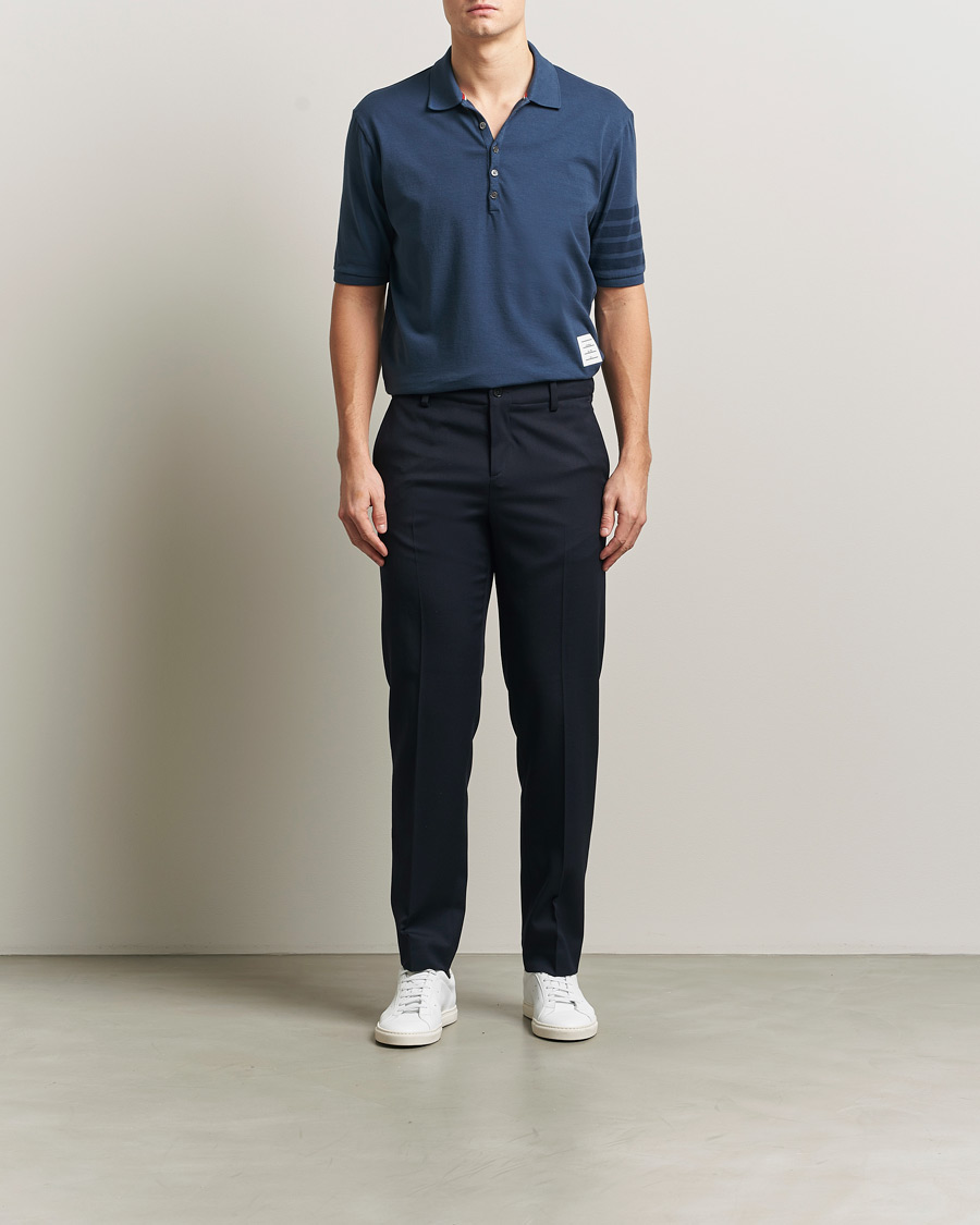 Herre | Polotrøjer | Thom Browne | Overdyed 4 Bar Polo Navy