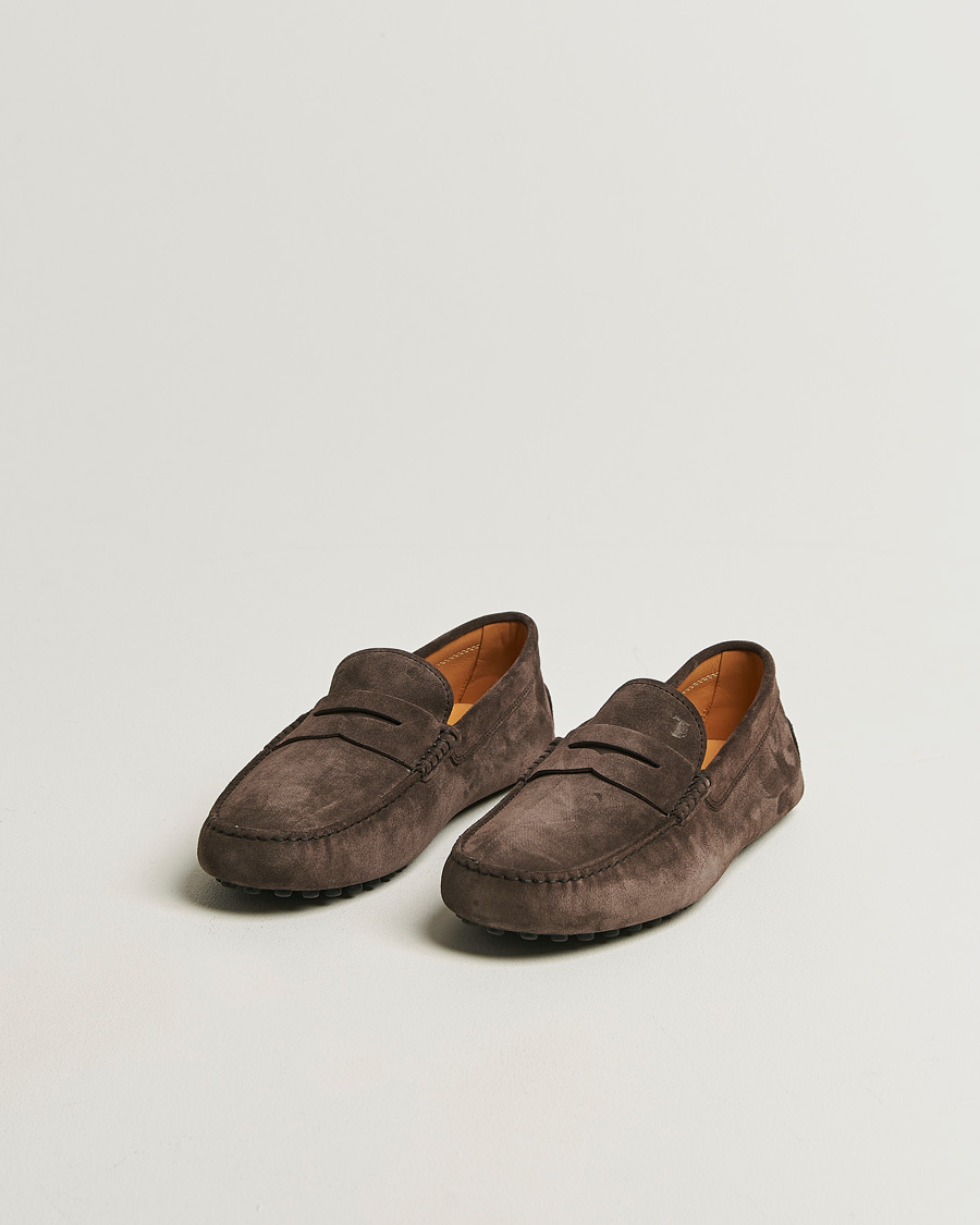 Herre | Mokkasiner | Tod's | Gommino Carshoe Dark Brown Suede