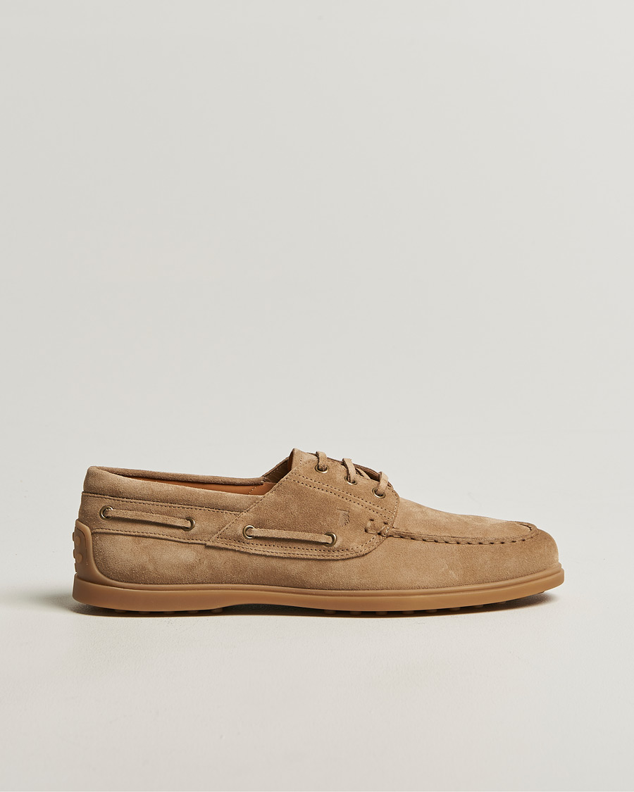 Herre | Sejlersko | Tod's | Gomma Leggera Boat Shoe Chestnut Suede