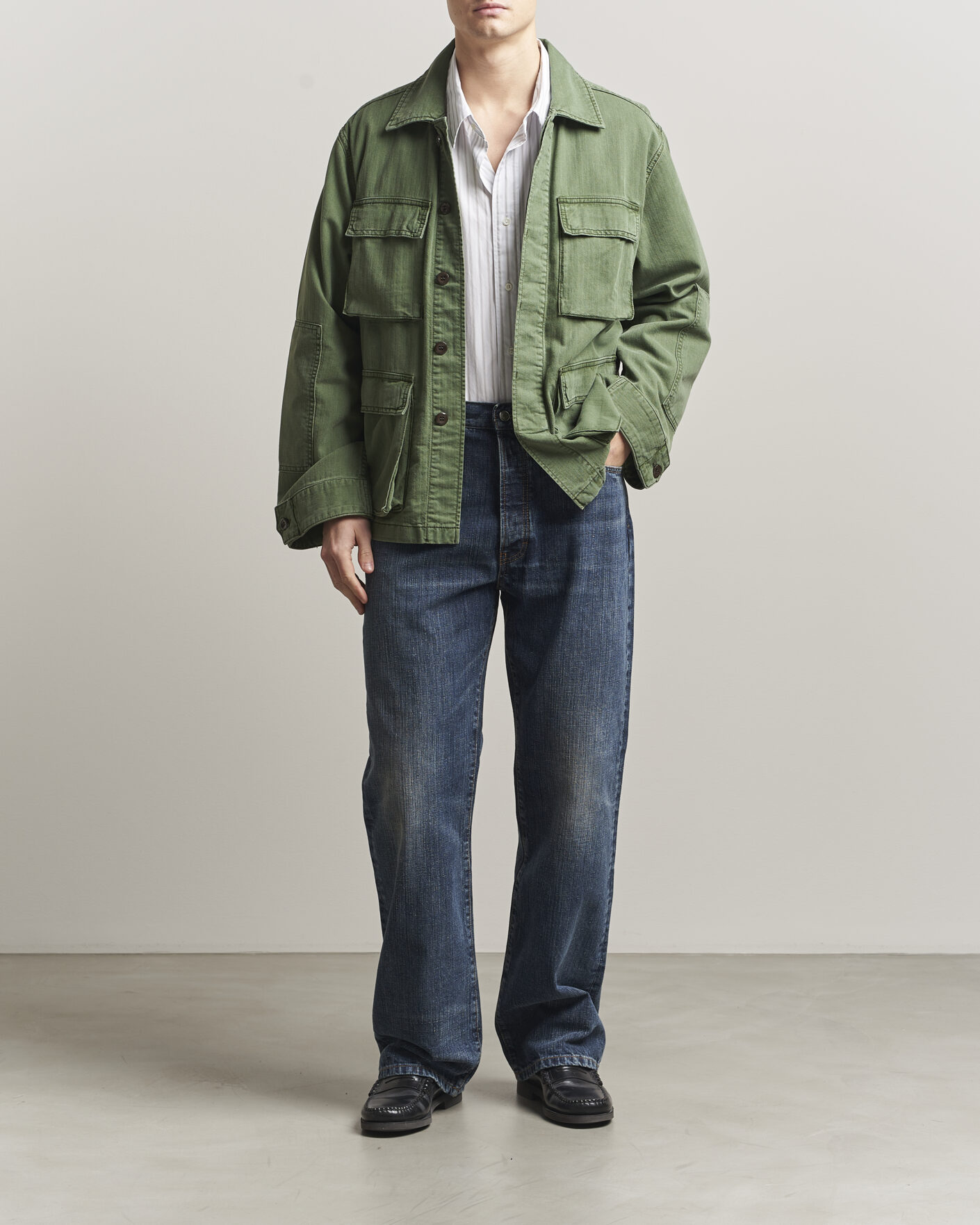 Herre | Jeans | Jeanerica | VM009 Vega Jeans Dark Blue Righe