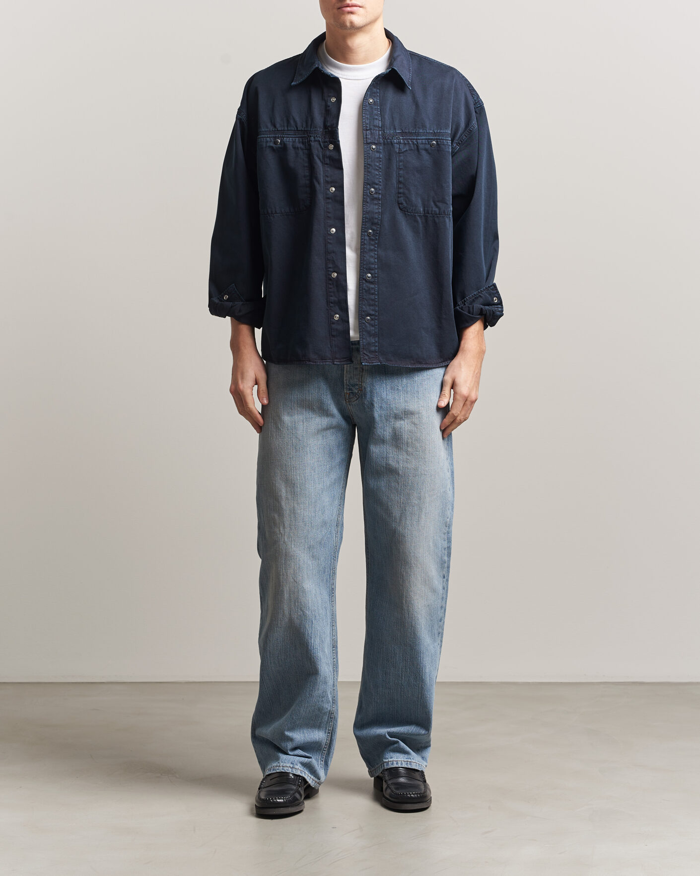 Herre | Skjorter | Jeanerica | André Pocket Overshirt Blue Black